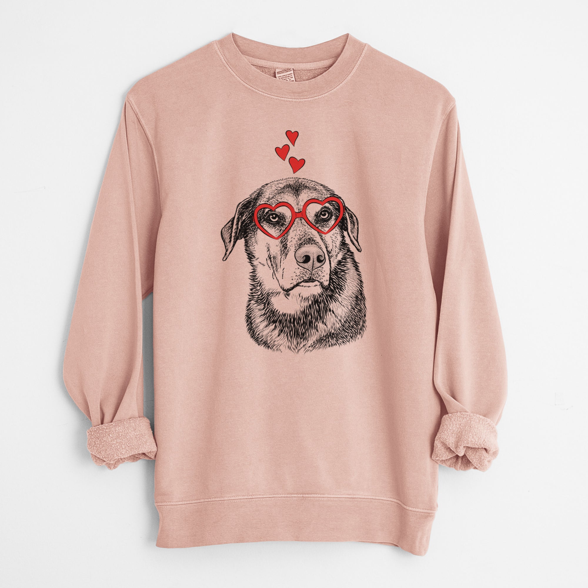 Valentine Lobo the Shepherd Mix - Unisex Pigment Dyed Crew Sweatshirt