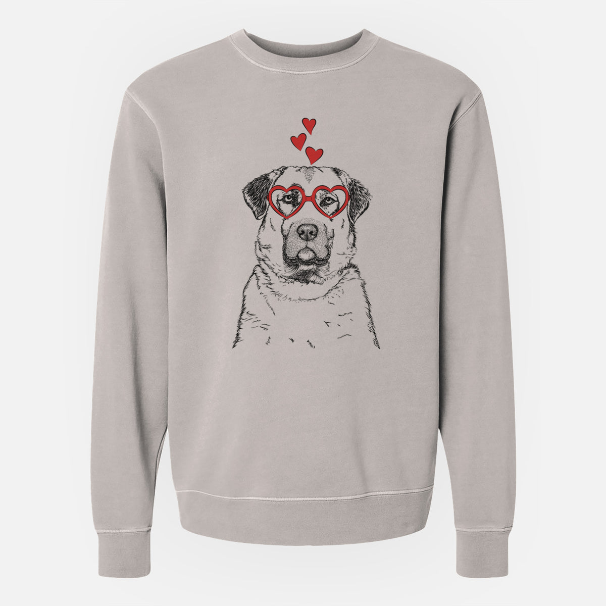 Valentine Loca the Anatolian Shepherd - Unisex Pigment Dyed Crew Sweatshirt
