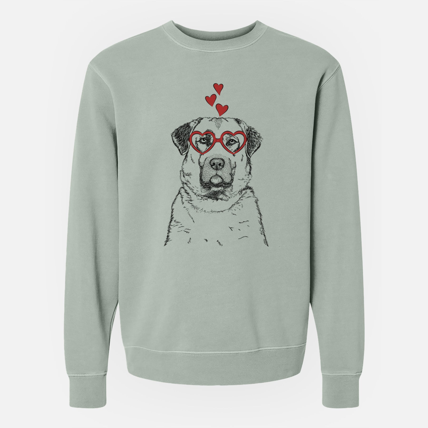 Valentine Loca the Anatolian Shepherd - Unisex Pigment Dyed Crew Sweatshirt