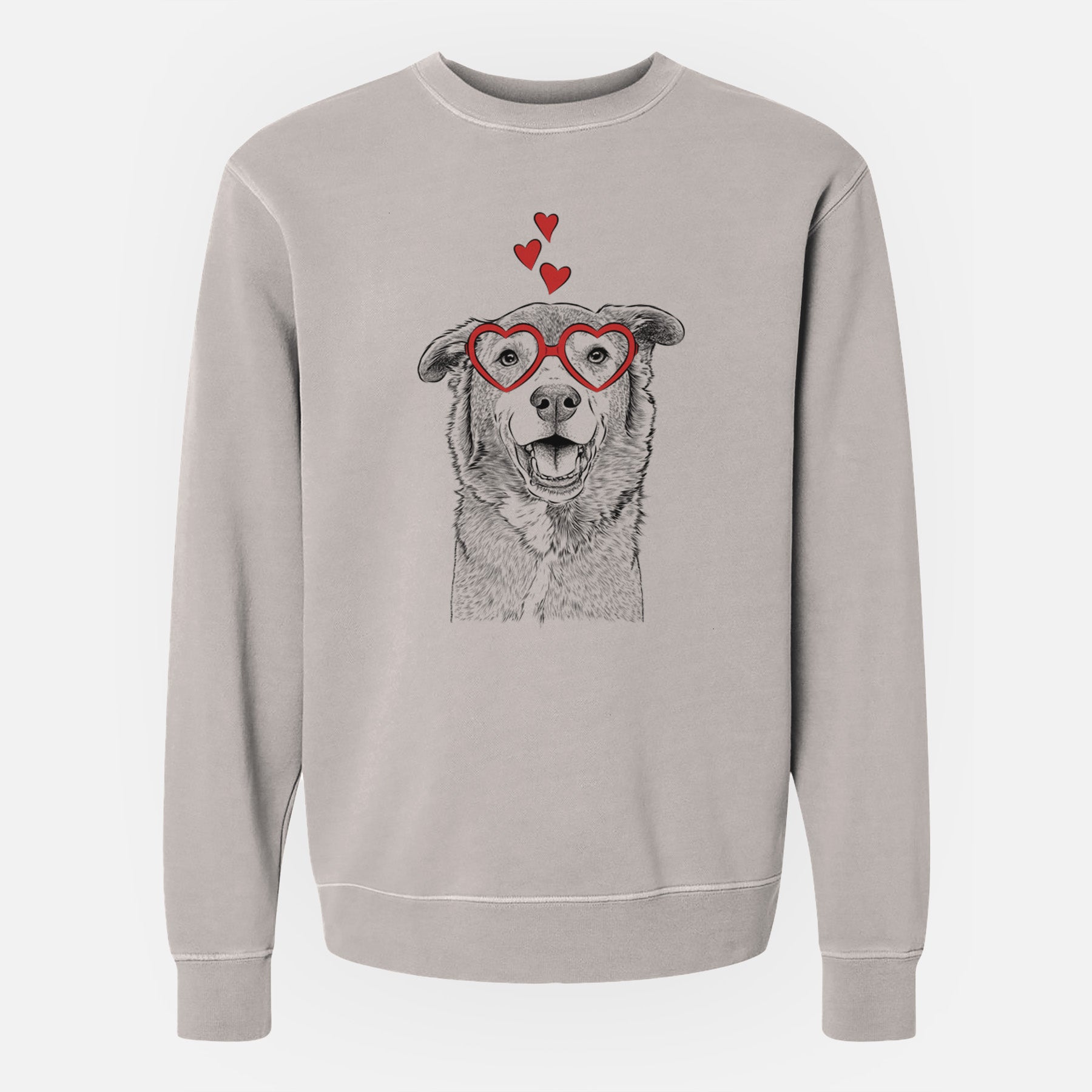 Valentine Logan the Rescue Mutt - Unisex Pigment Dyed Crew Sweatshirt