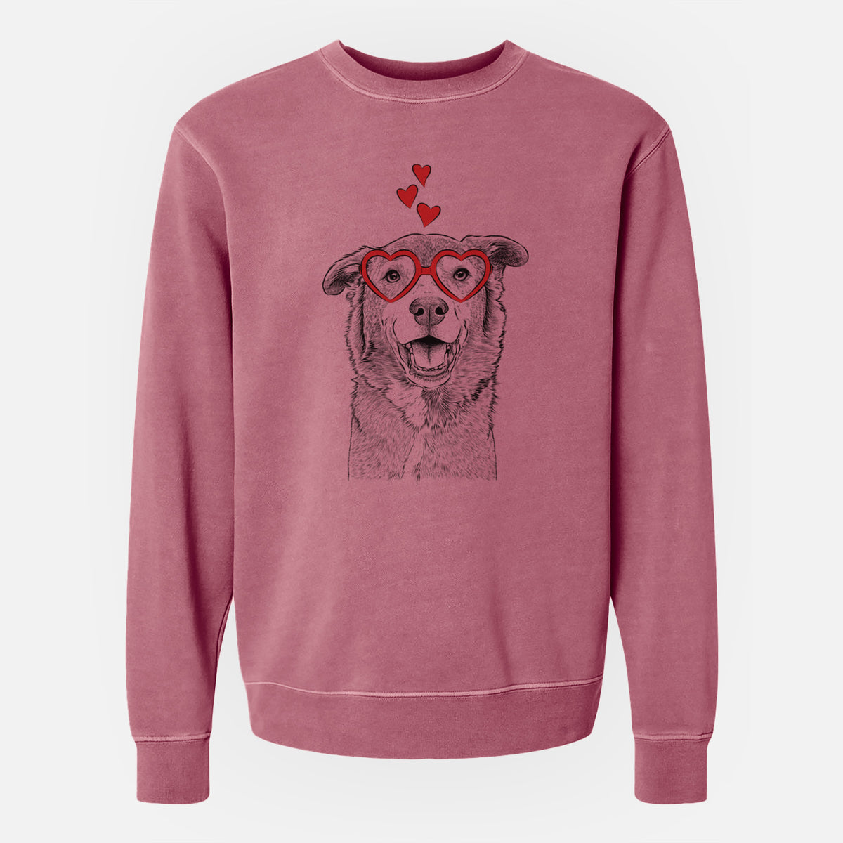 Valentine Logan the Rescue Mutt - Unisex Pigment Dyed Crew Sweatshirt