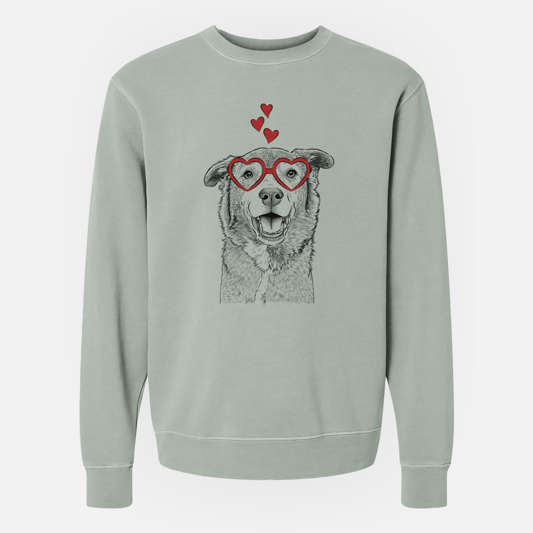 Valentine Logan the Rescue Mutt - Unisex Pigment Dyed Crew Sweatshirt