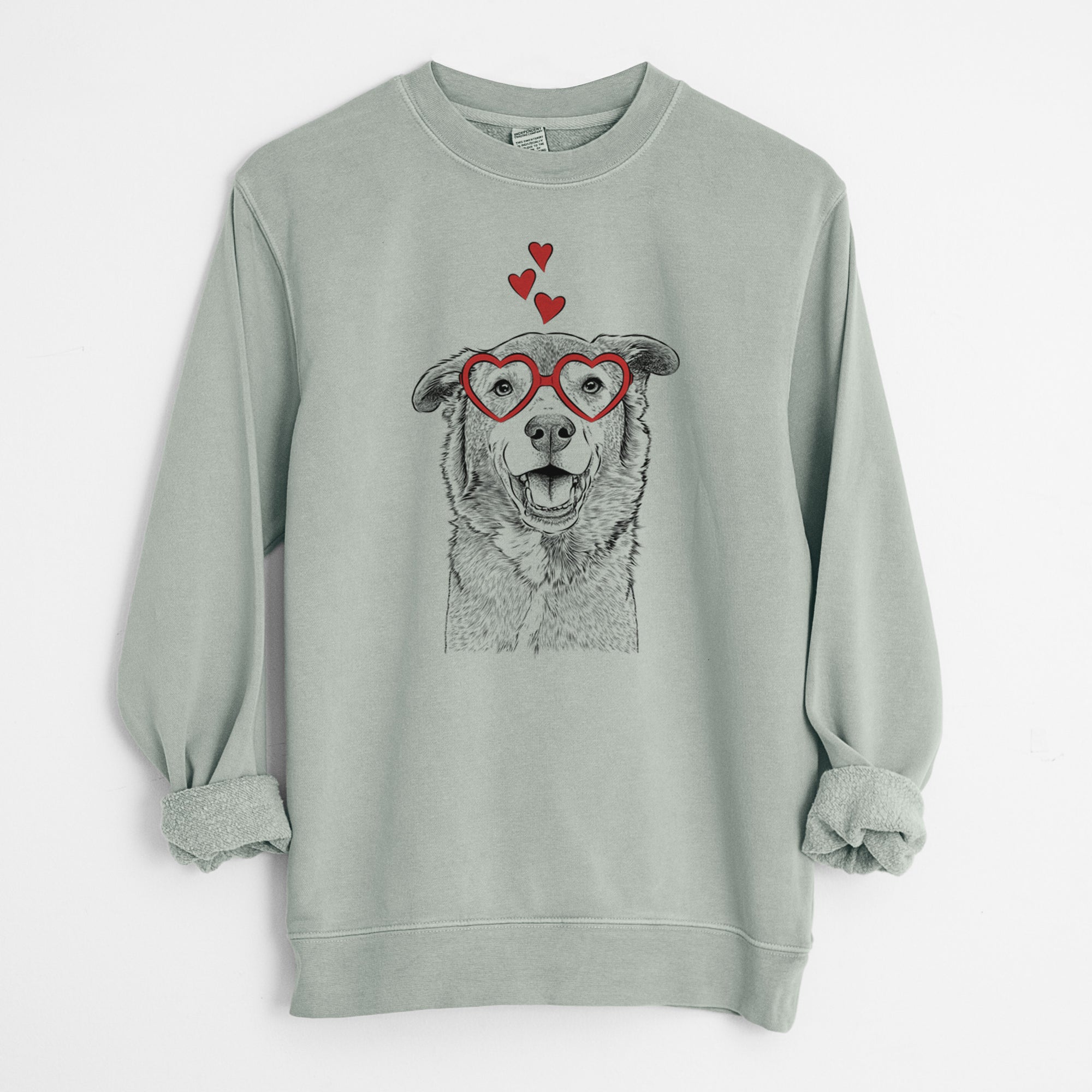 Valentine Logan the Rescue Mutt - Unisex Pigment Dyed Crew Sweatshirt
