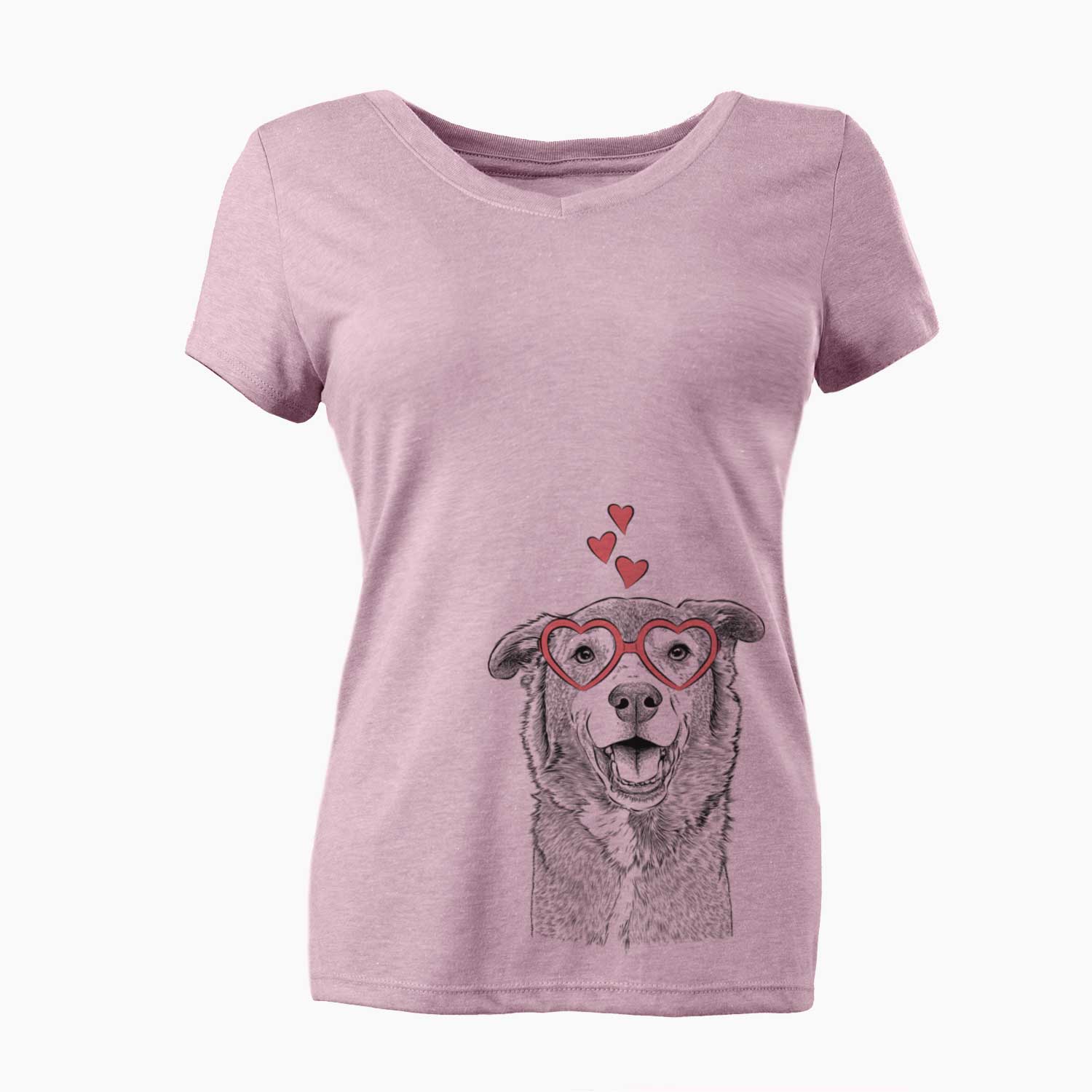 Valentine Logan the Rescue Mutt - Women's V-neck Shirt