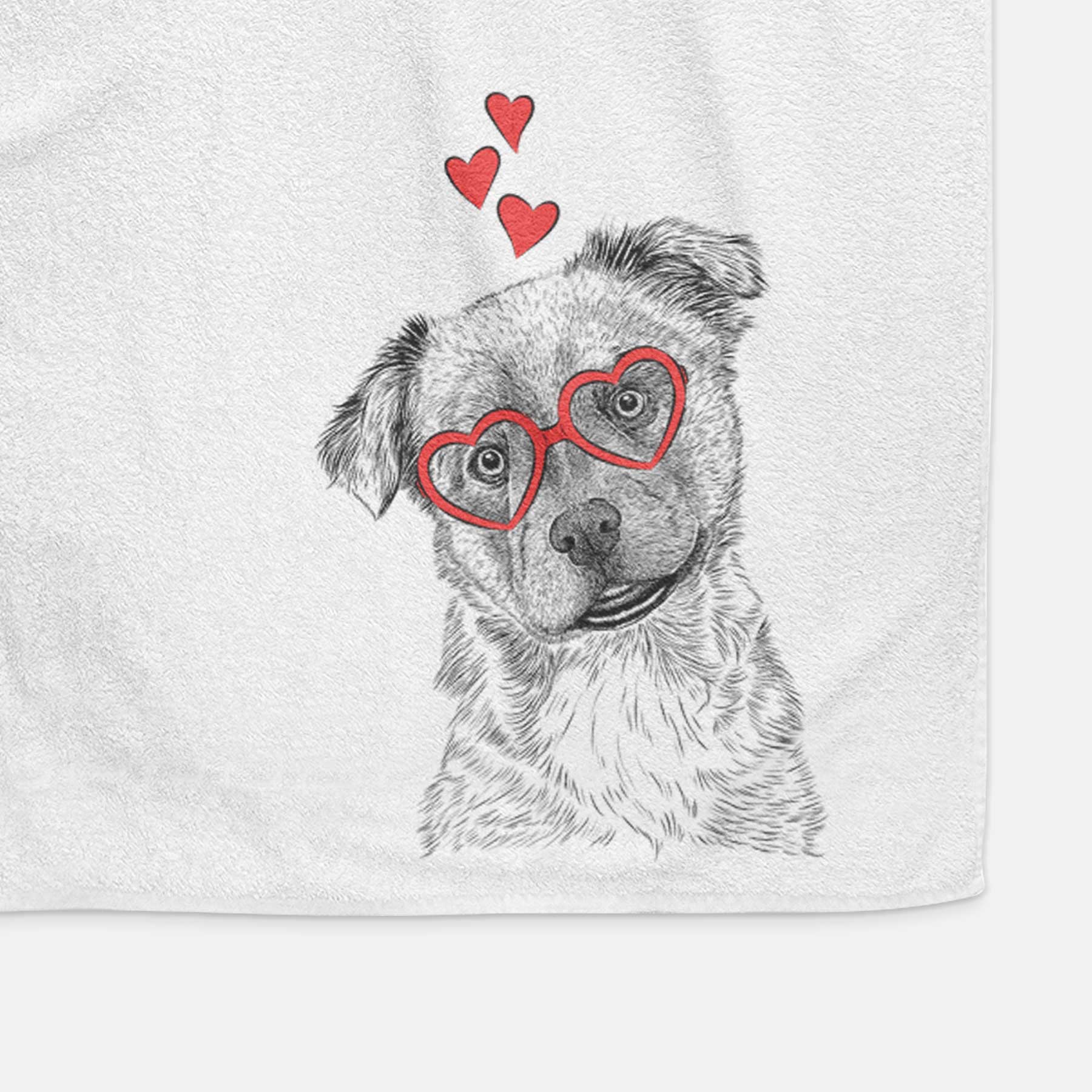 Loki Bear the Australian Cattle Dog Mix Decorative Hand Towel