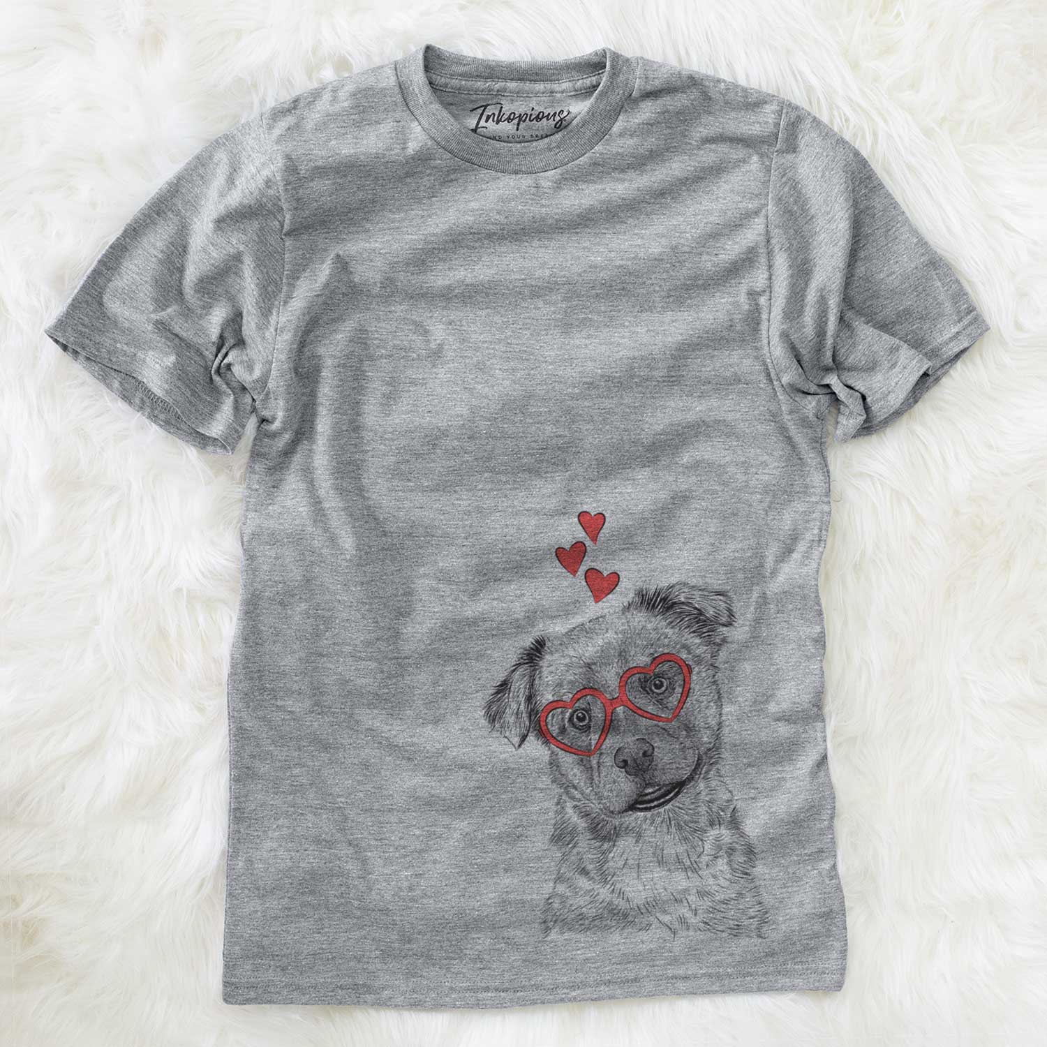 Valentine Loki Bear the Australian Cattle Dog Mix - Unisex Crewneck
