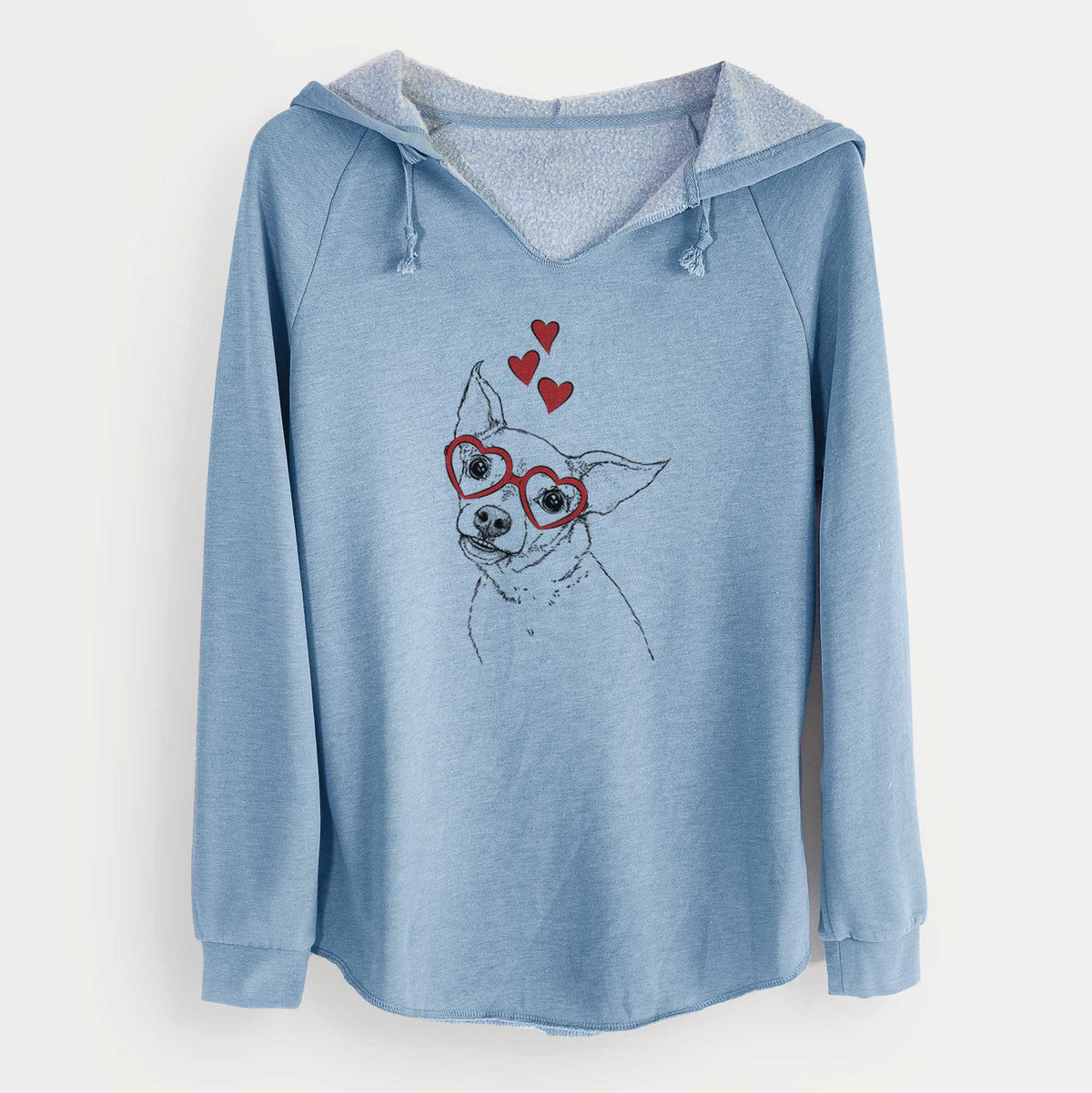 Valentine Lola the Chiweenie - Cali Wave Hooded Sweatshirt