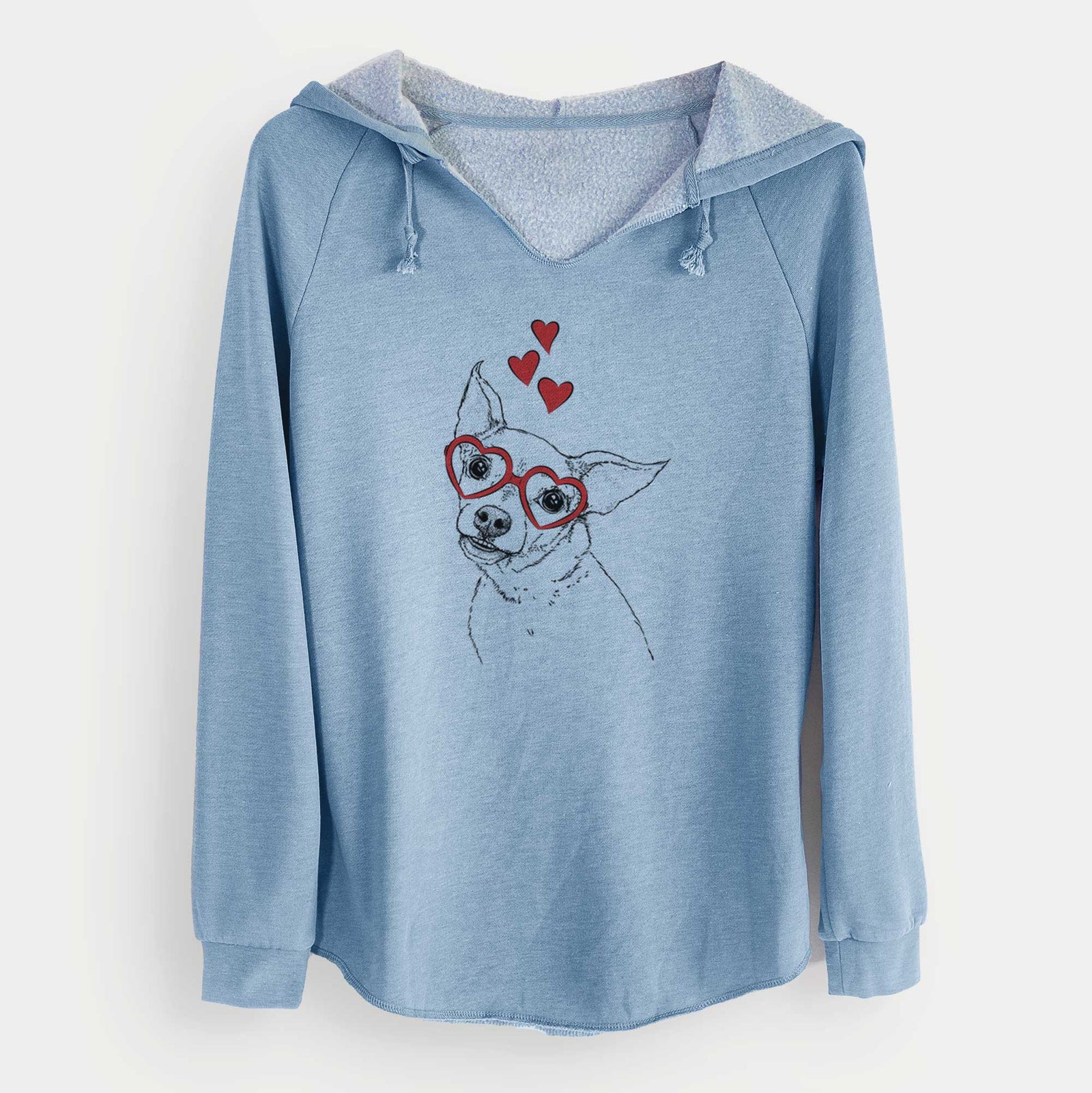Valentine Lola the Chiweenie - Cali Wave Hooded Sweatshirt