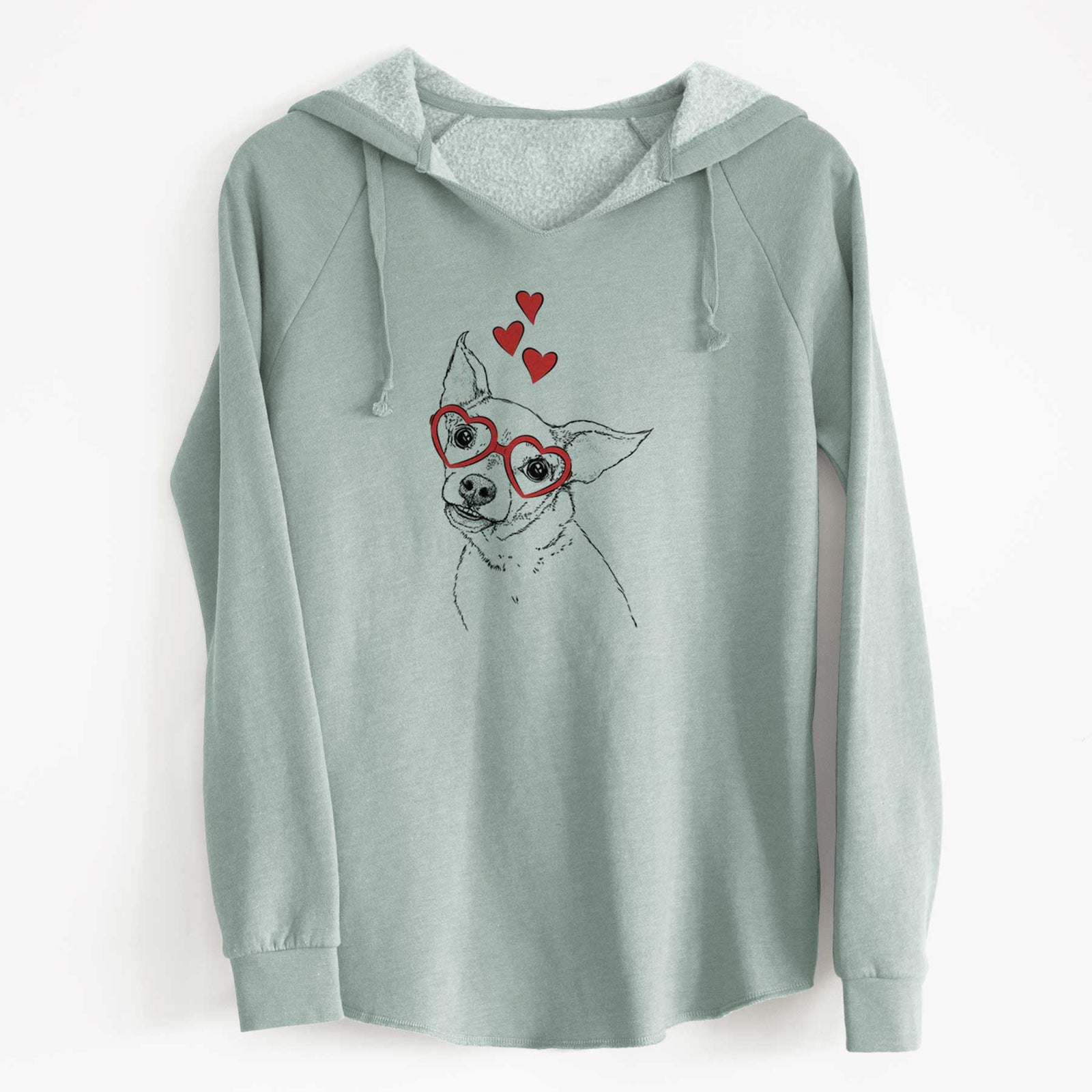 Valentine Lola the Chiweenie - Cali Wave Hooded Sweatshirt