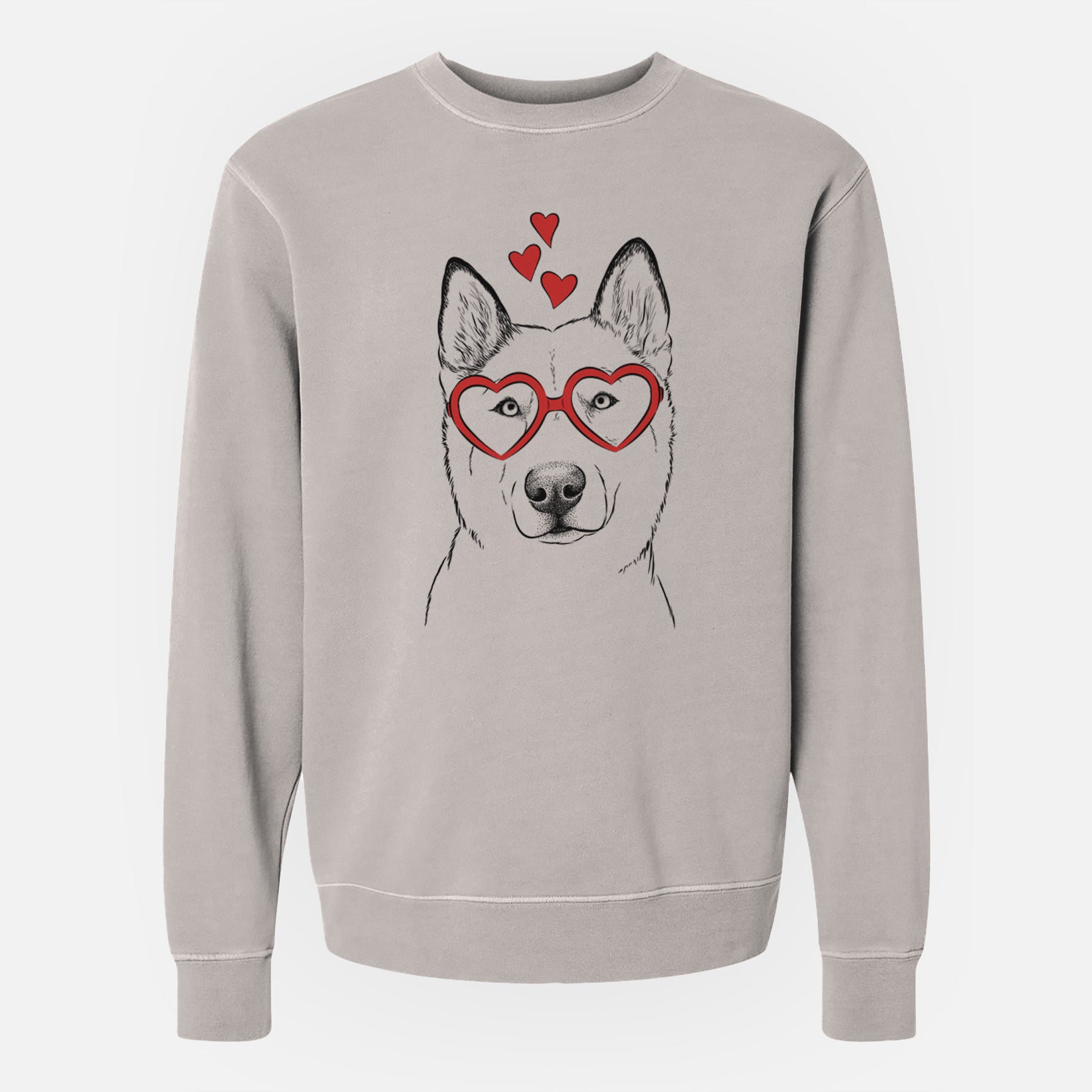 Valentine London the Siberian Husky - Unisex Pigment Dyed Crew Sweatshirt