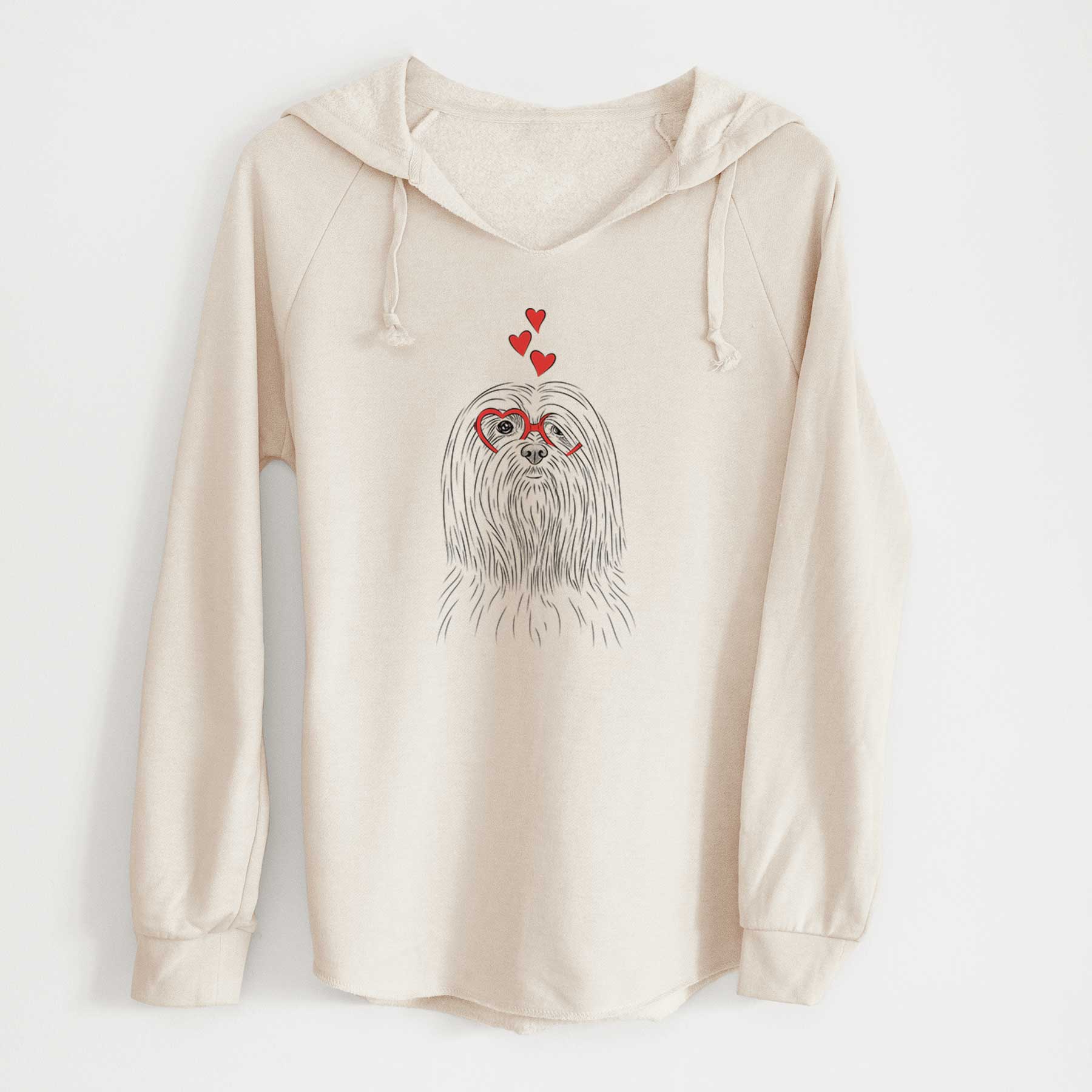 Valentine Lorenzo the Lhasa Apso - Cali Wave Hooded Sweatshirt