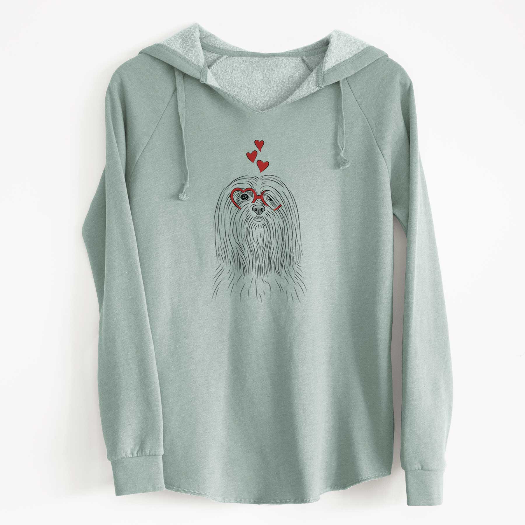 Valentine Lorenzo the Lhasa Apso - Cali Wave Hooded Sweatshirt