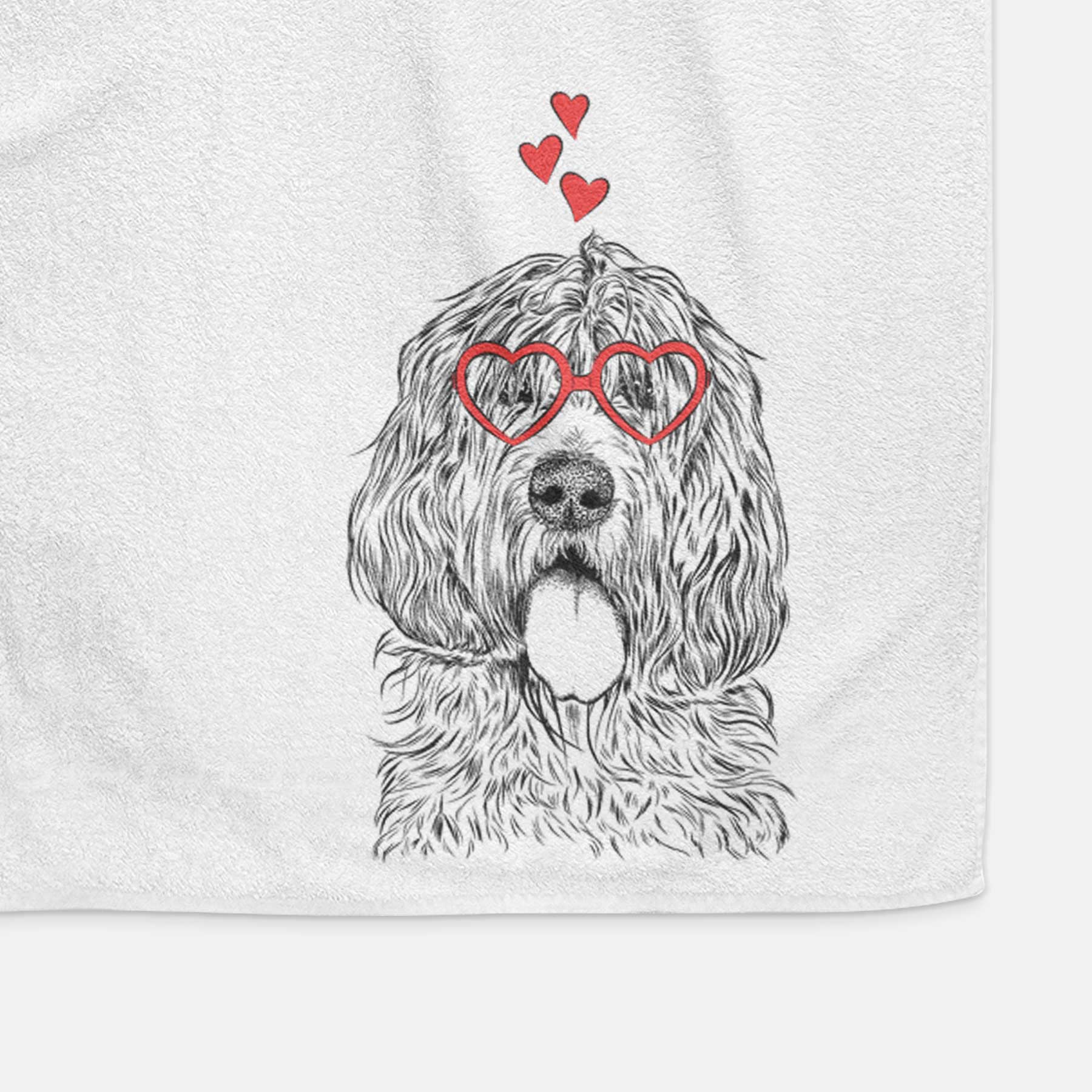 Lou the Otterhound Decorative Hand Towel