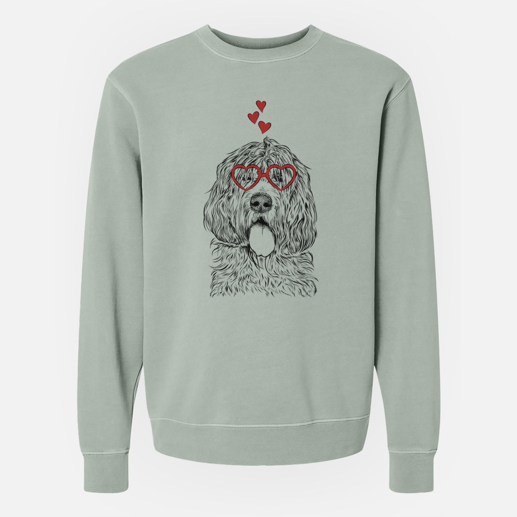 Valentine Lou the Otterhound - Unisex Pigment Dyed Crew Sweatshirt