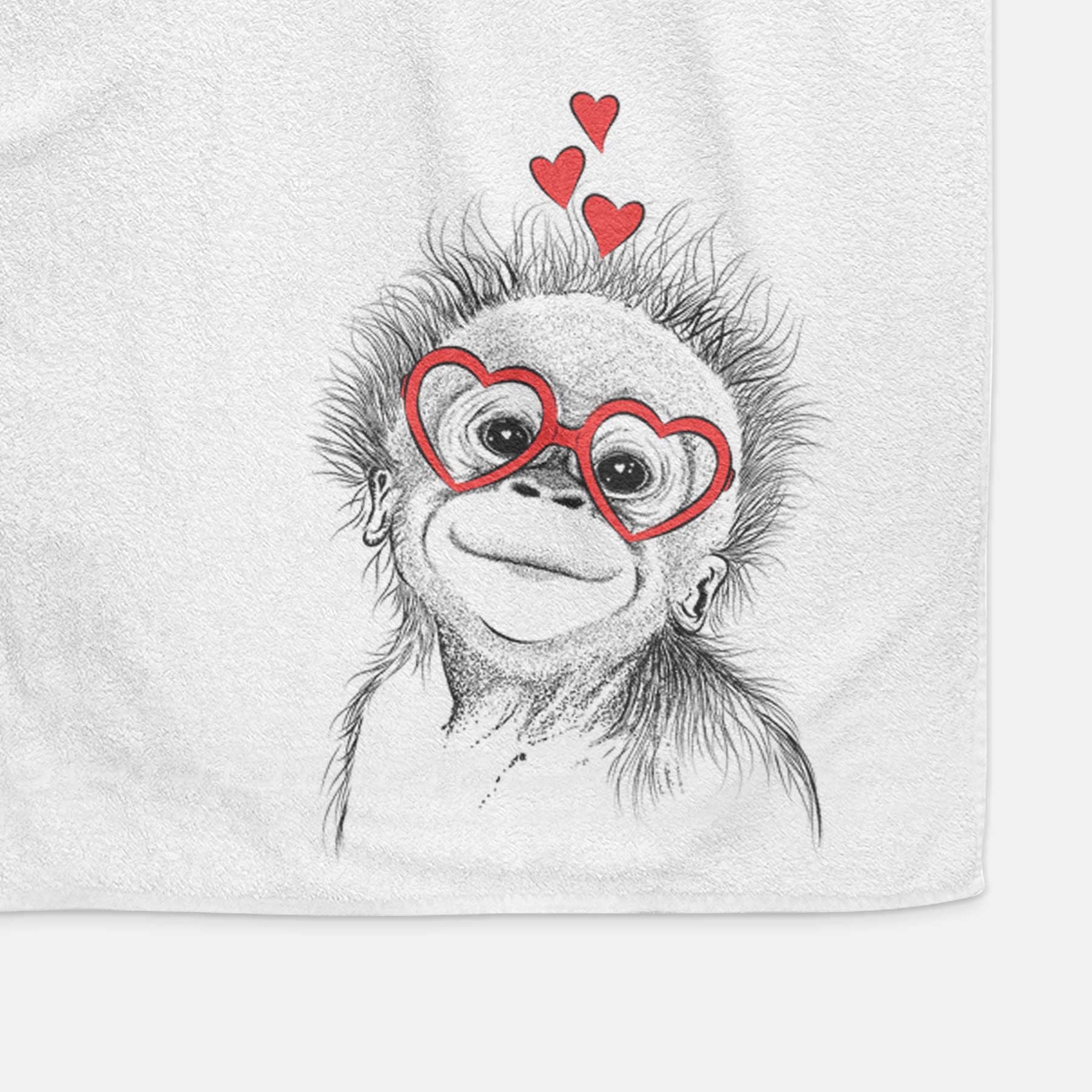 Louie the Baby Orangutan Decorative Hand Towel