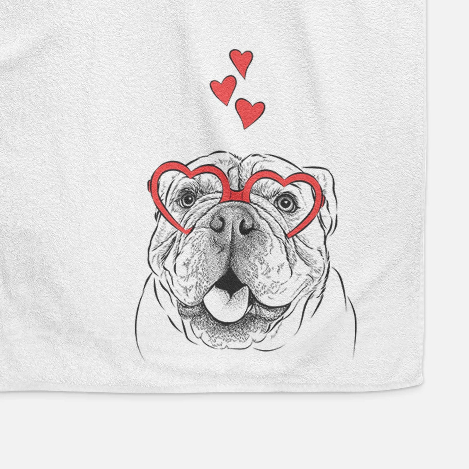 Louie the English Bulldog Decorative Hand Towel