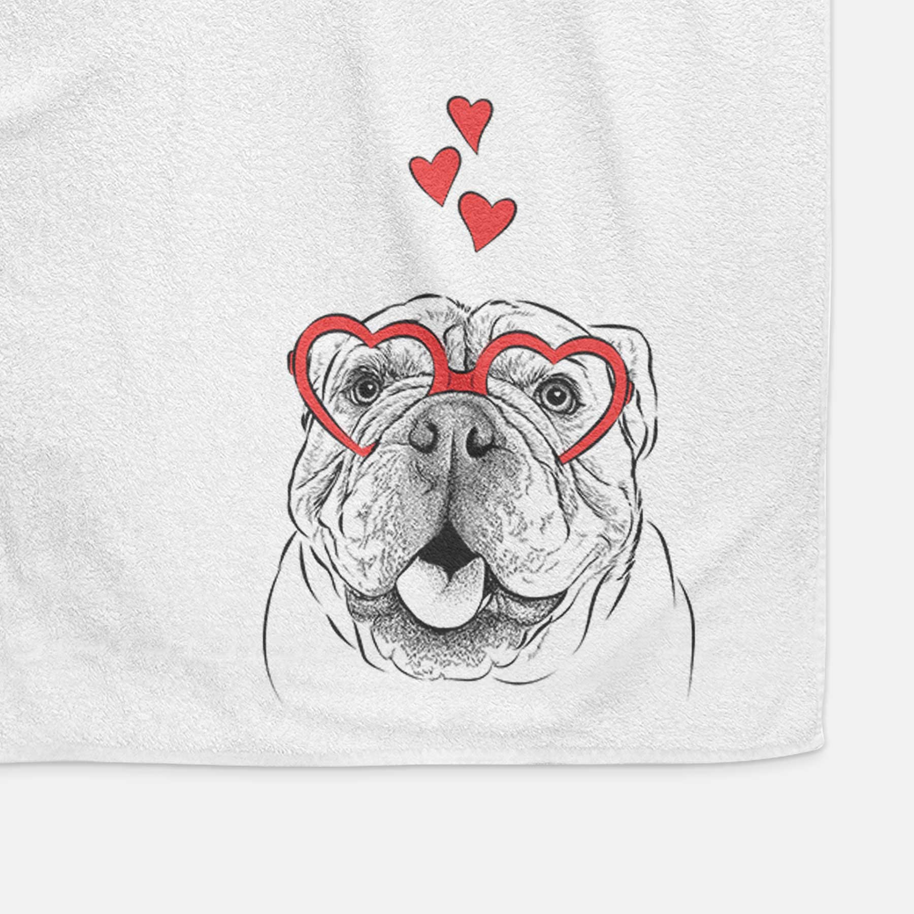 Louie the English Bulldog Decorative Hand Towel