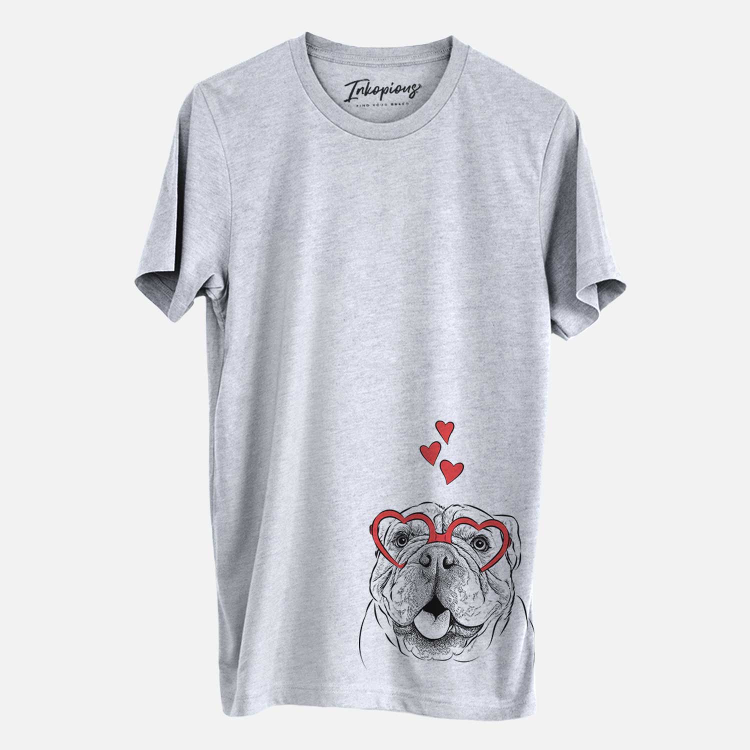 Valentine Louie the English Bulldog - Unisex Crewneck