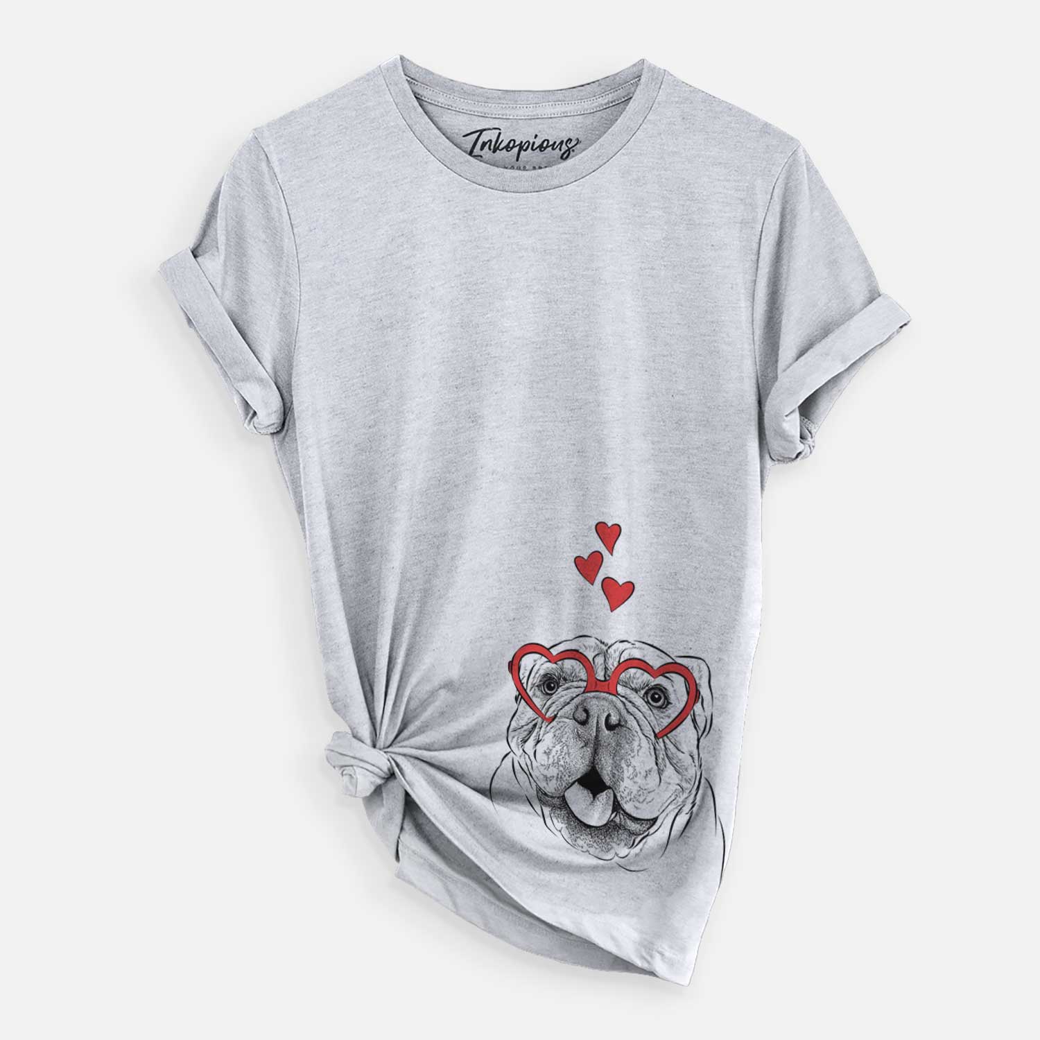 Valentine Louie the English Bulldog - Unisex Crewneck