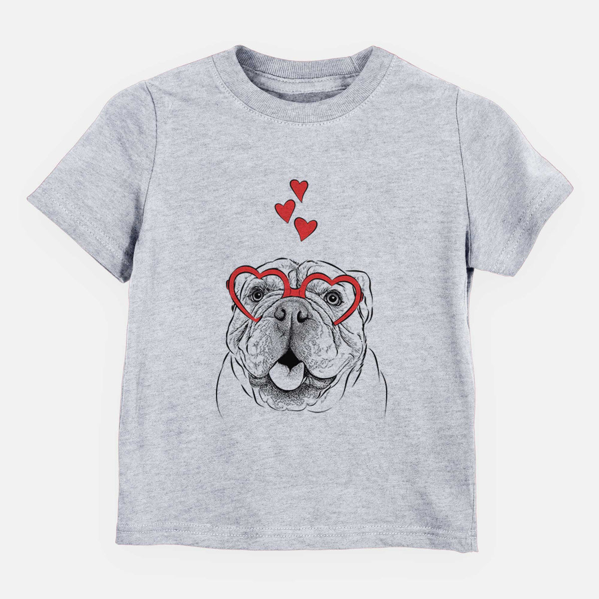 Valentine Louie the English Bulldog - Kids/Youth/Toddler Shirt