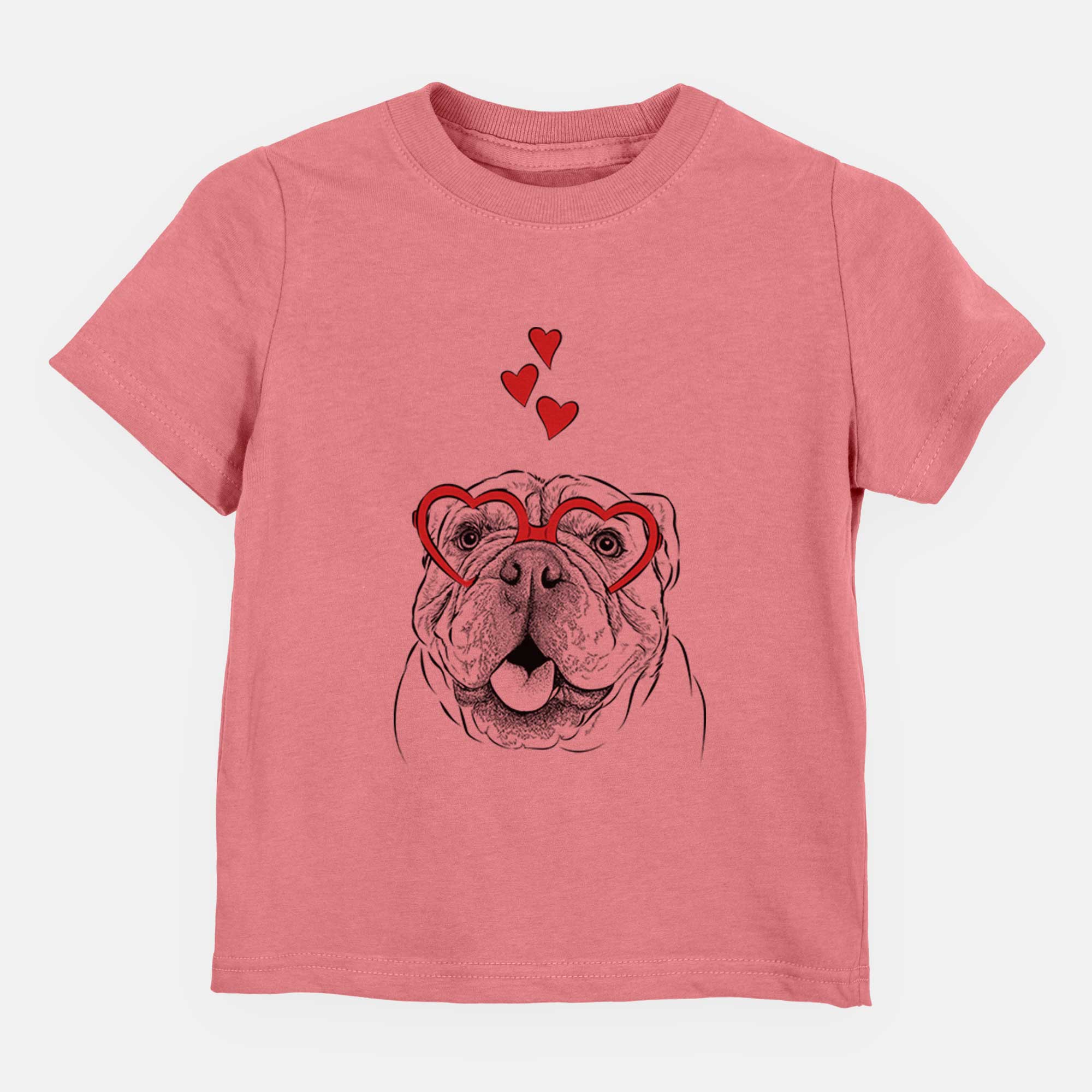 Valentine Louie the English Bulldog - Kids/Youth/Toddler Shirt