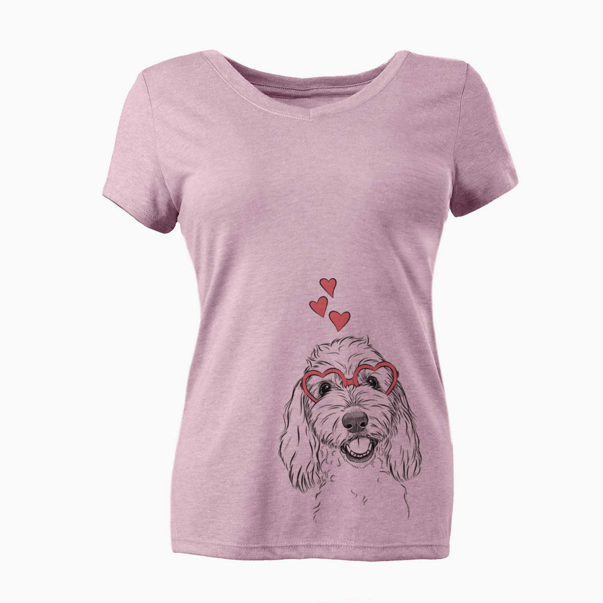 Louie the Coton de Tulear - Women's V-neck Shirt