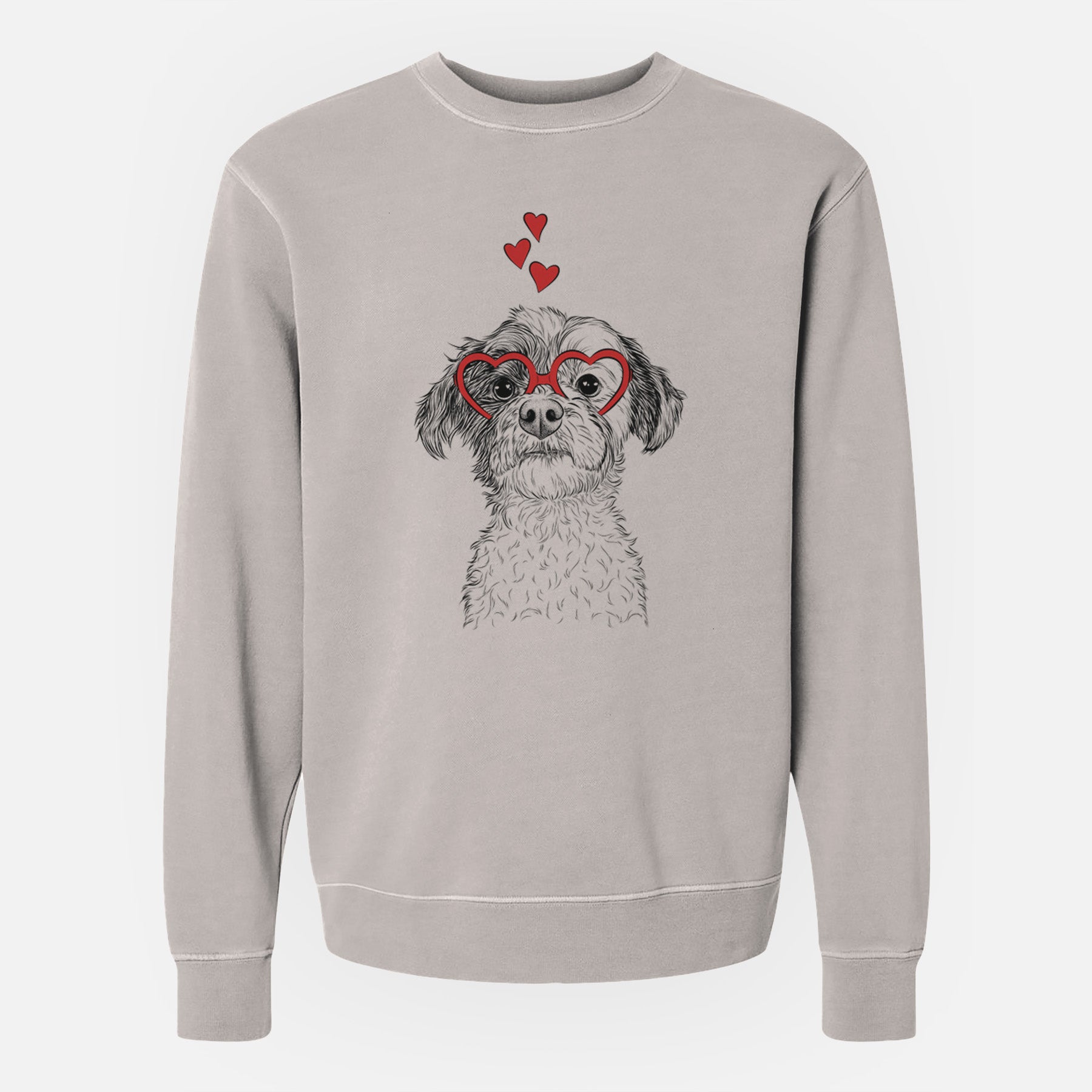 Valentine Louise the Havanese - Unisex Pigment Dyed Crew Sweatshirt