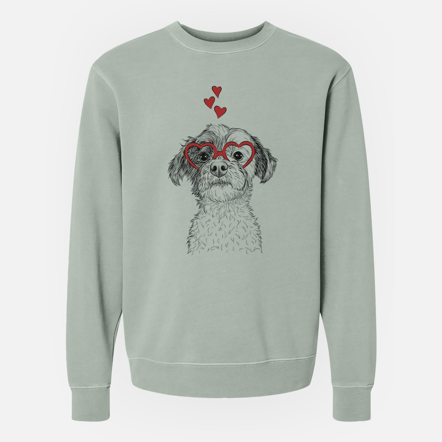 Valentine Louise the Havanese - Unisex Pigment Dyed Crew Sweatshirt