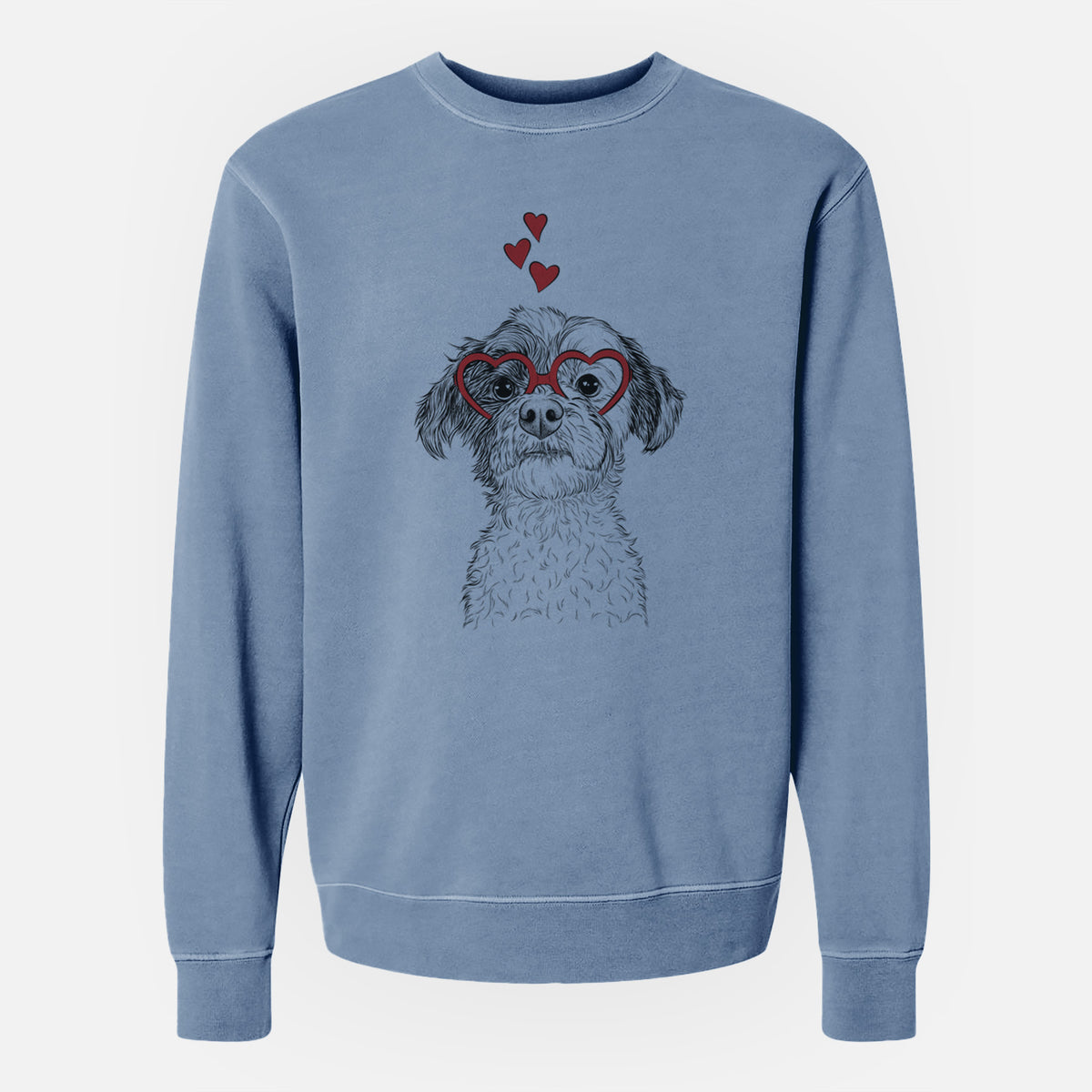 Valentine Louise the Havanese - Unisex Pigment Dyed Crew Sweatshirt
