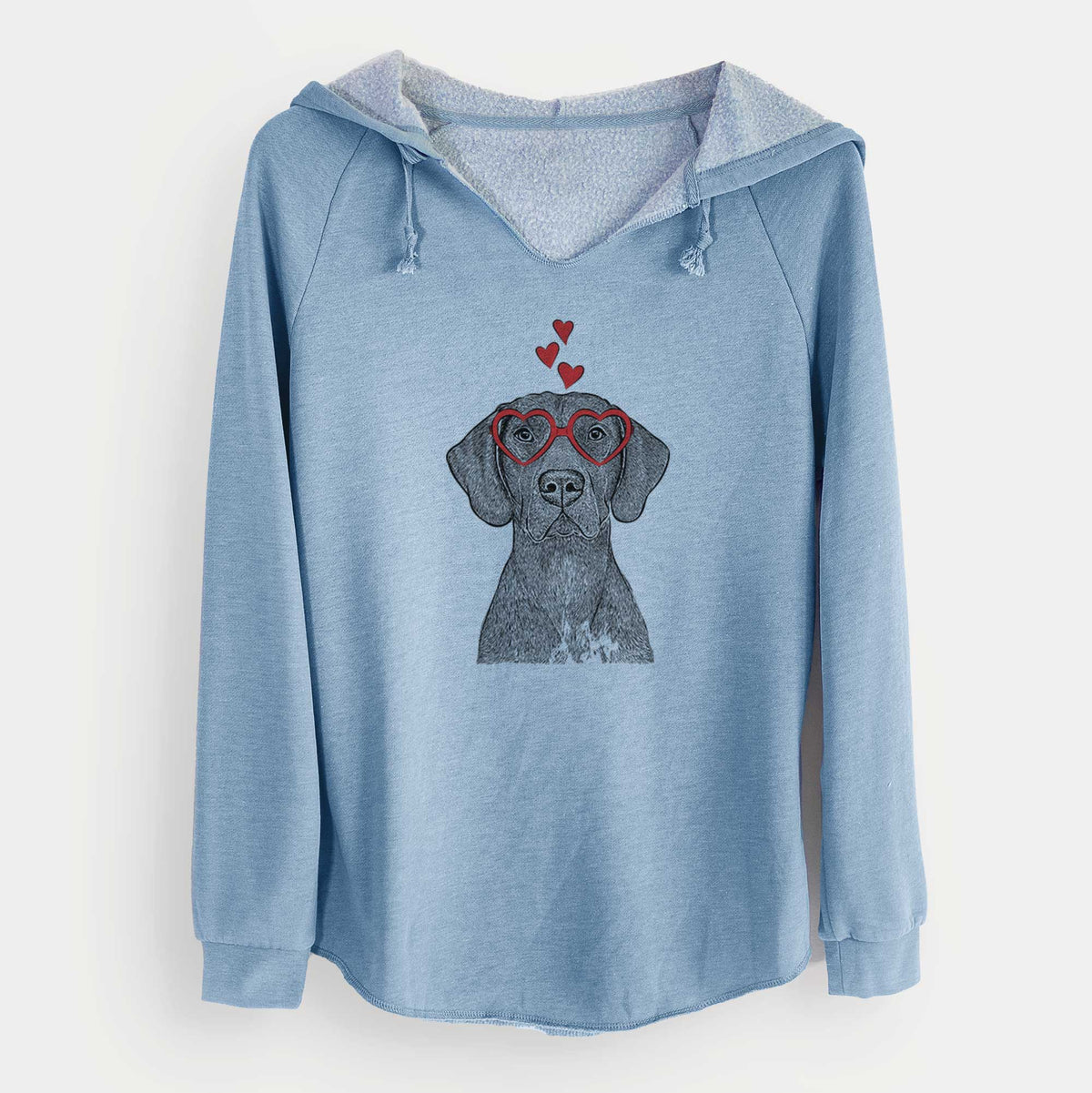 Valentine Lucifer the German Shorthaired Pointer - Cali Wave Hooded Sweatshirt