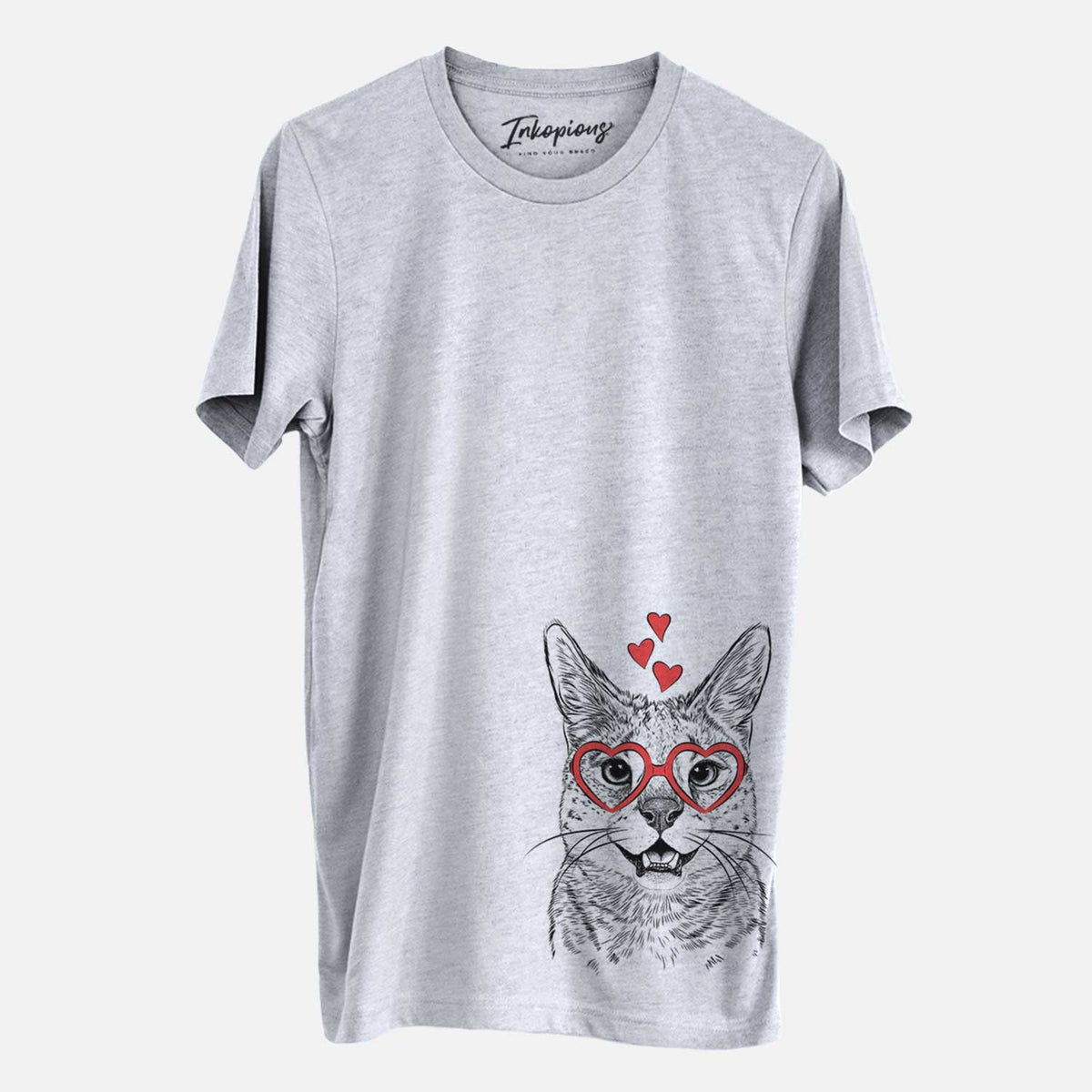 Valentine Lucky the Serval Cat - Unisex Crewneck