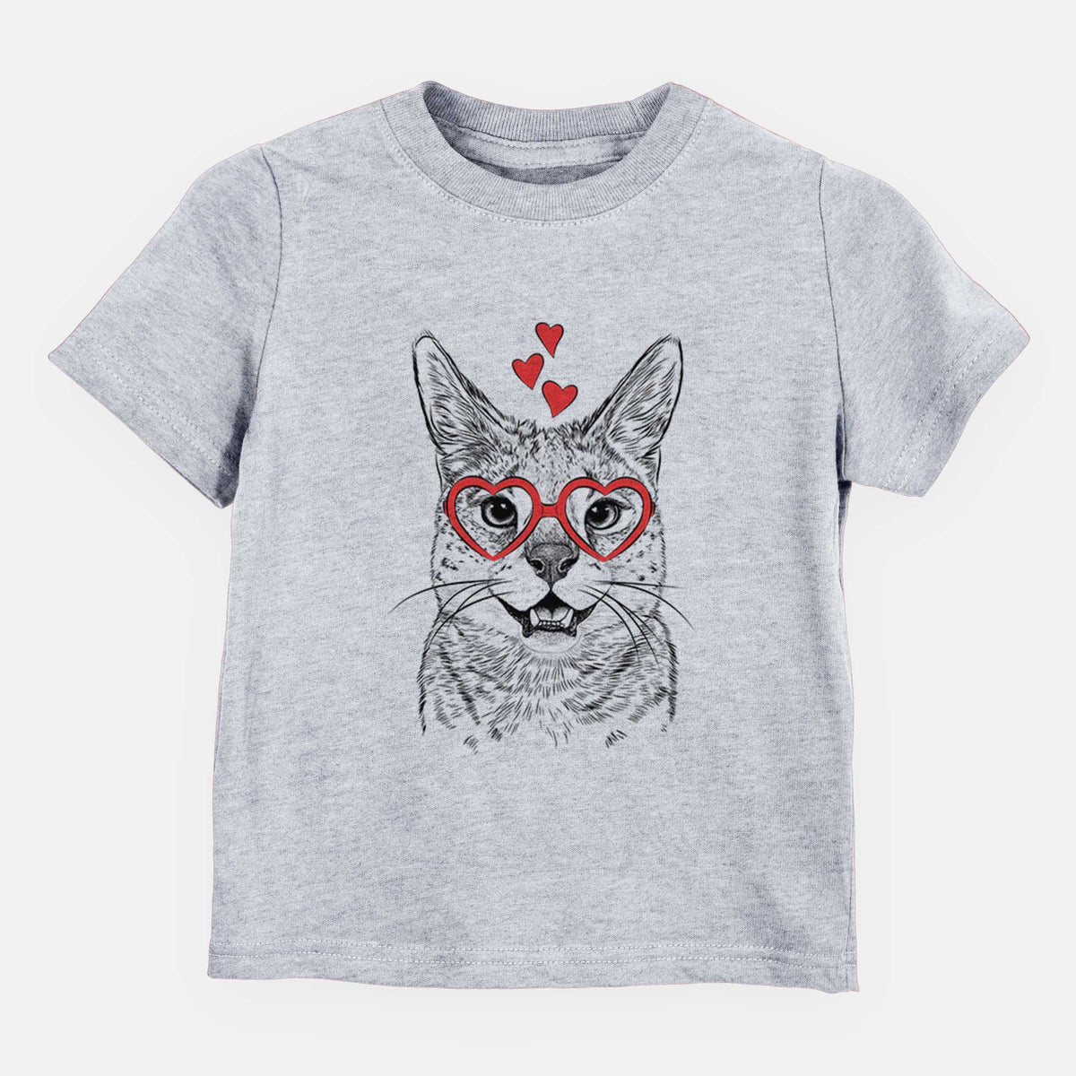 Valentine Lucky the Serval Cat - Kids/Youth/Toddler Shirt