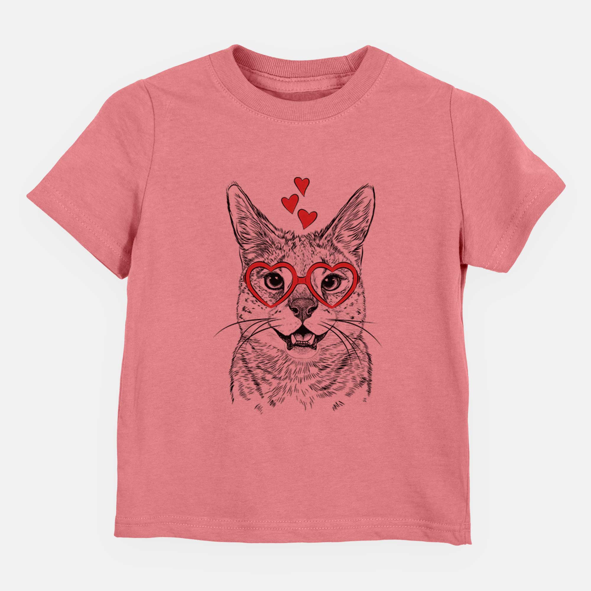 Valentine Lucky the Serval Cat - Kids/Youth/Toddler Shirt