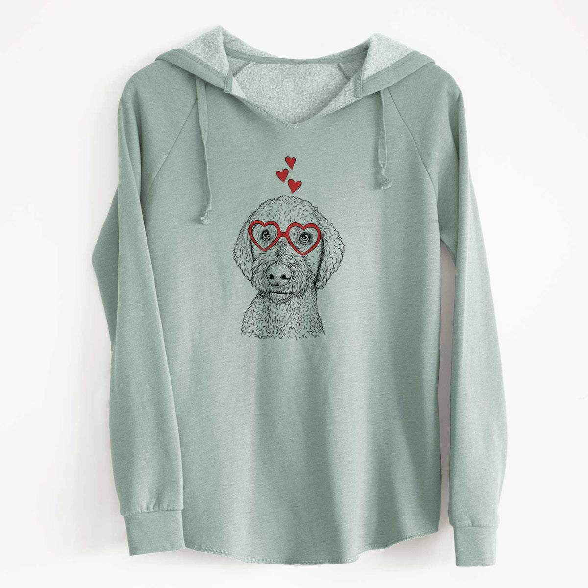 Valentine Lucy Boo the Goldendoodle - Cali Wave Hooded Sweatshirt