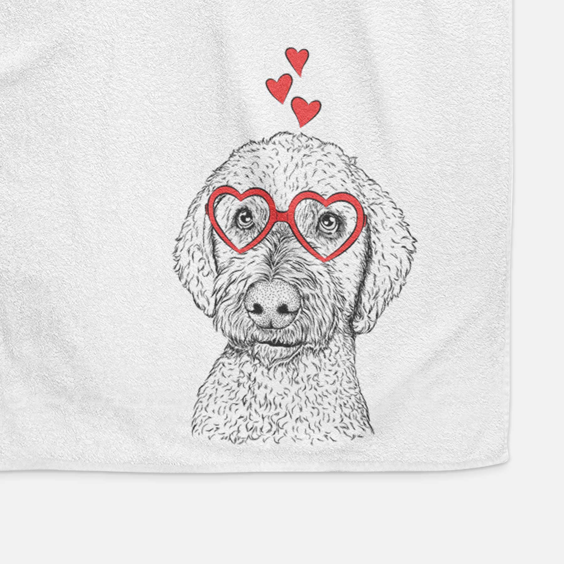 Lucy Boo the Goldendoodle Decorative Hand Towel