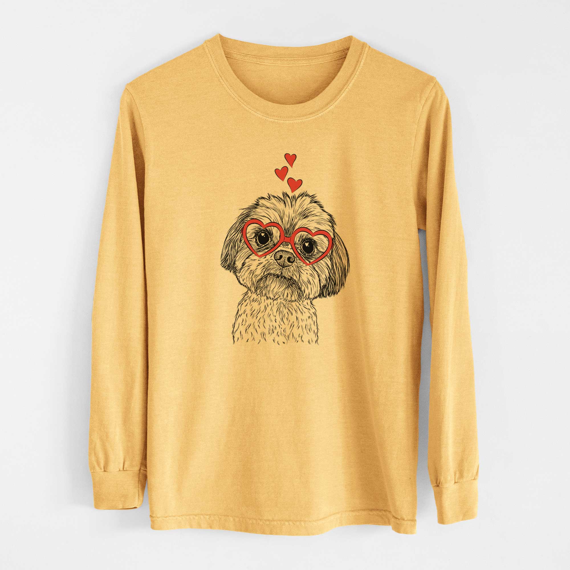 Valentine Lucy the Shorkie - Heavyweight 100% Cotton Long Sleeve