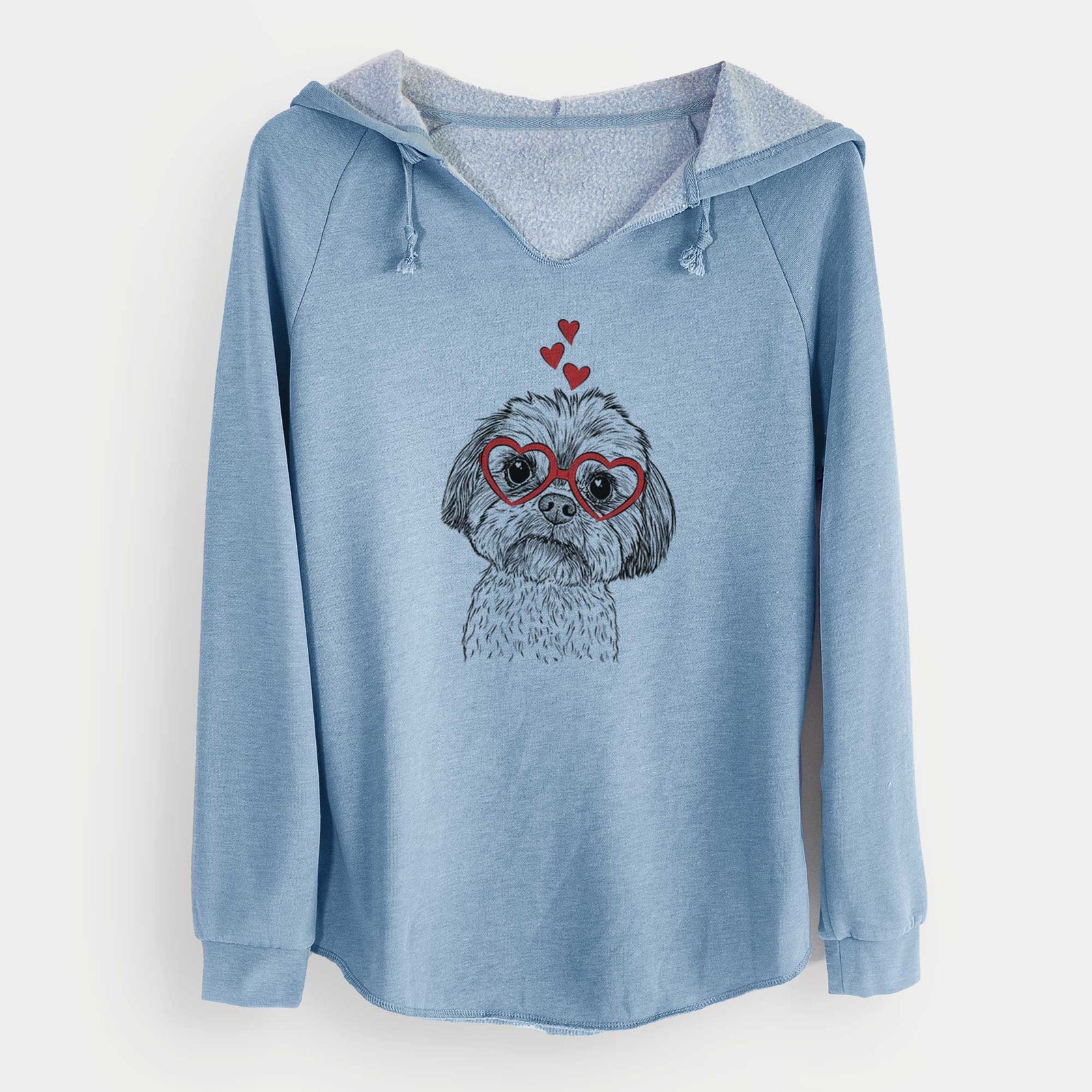 Valentine Lucy the Shorkie - Cali Wave Hooded Sweatshirt