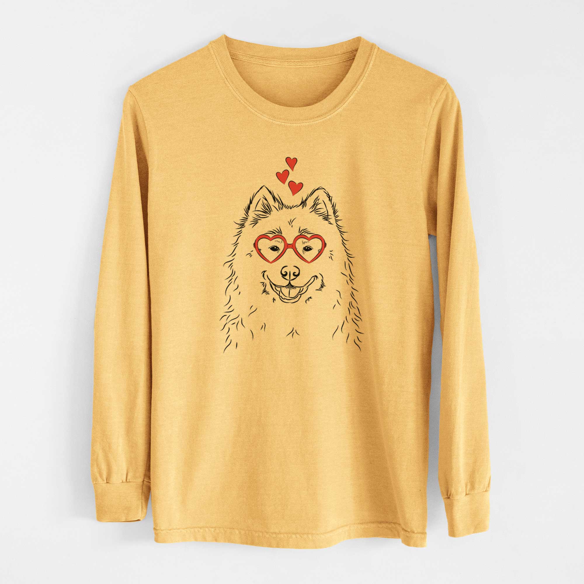 Valentine Luka the Samoyed - Heavyweight 100% Cotton Long Sleeve