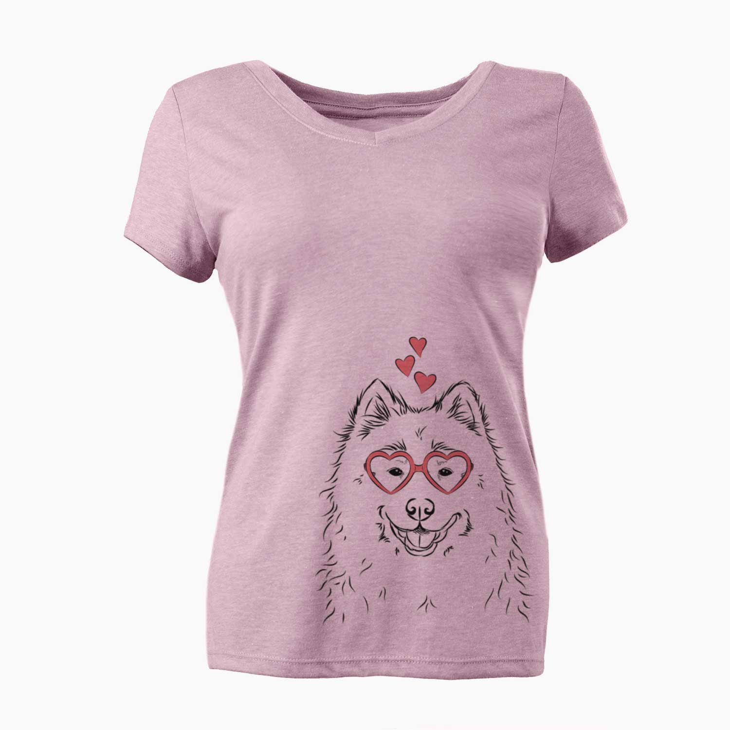 Luka the Samoyed - Women's V-neck Shirt