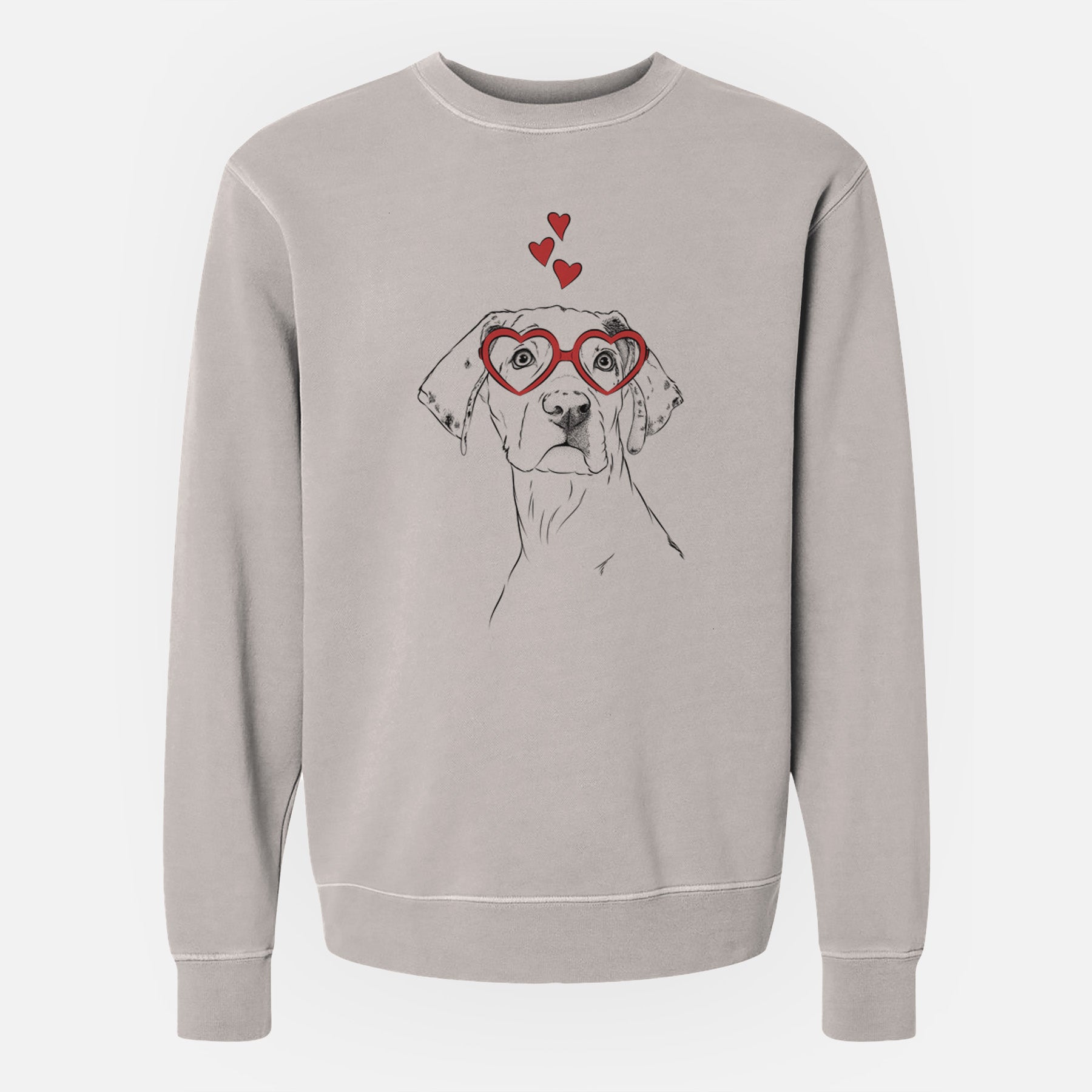 Valentine Lumen the Special Needs Great Dane - Unisex Pigment Dyed Crew Sweatshirt