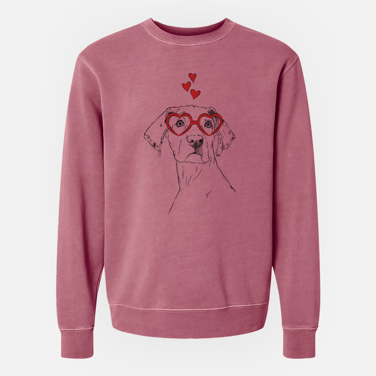 Valentine Lumen the Special Needs Great Dane - Unisex Pigment Dyed Crew Sweatshirt