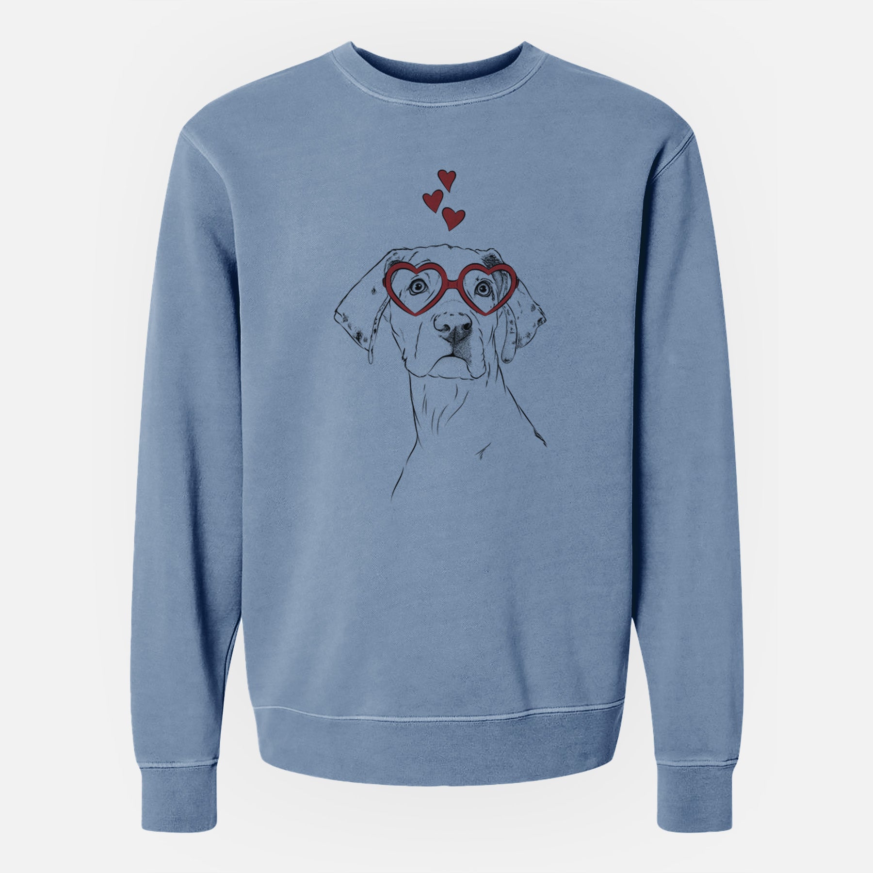 Valentine Lumen the Special Needs Great Dane - Unisex Pigment Dyed Crew Sweatshirt