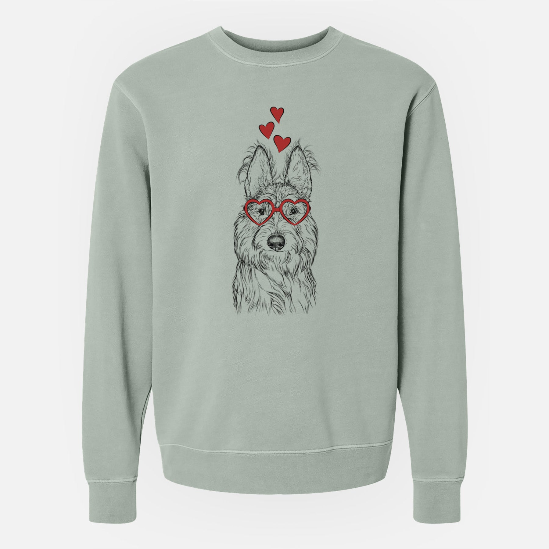 Valentine Luna the Berger Picard - Unisex Pigment Dyed Crew Sweatshirt