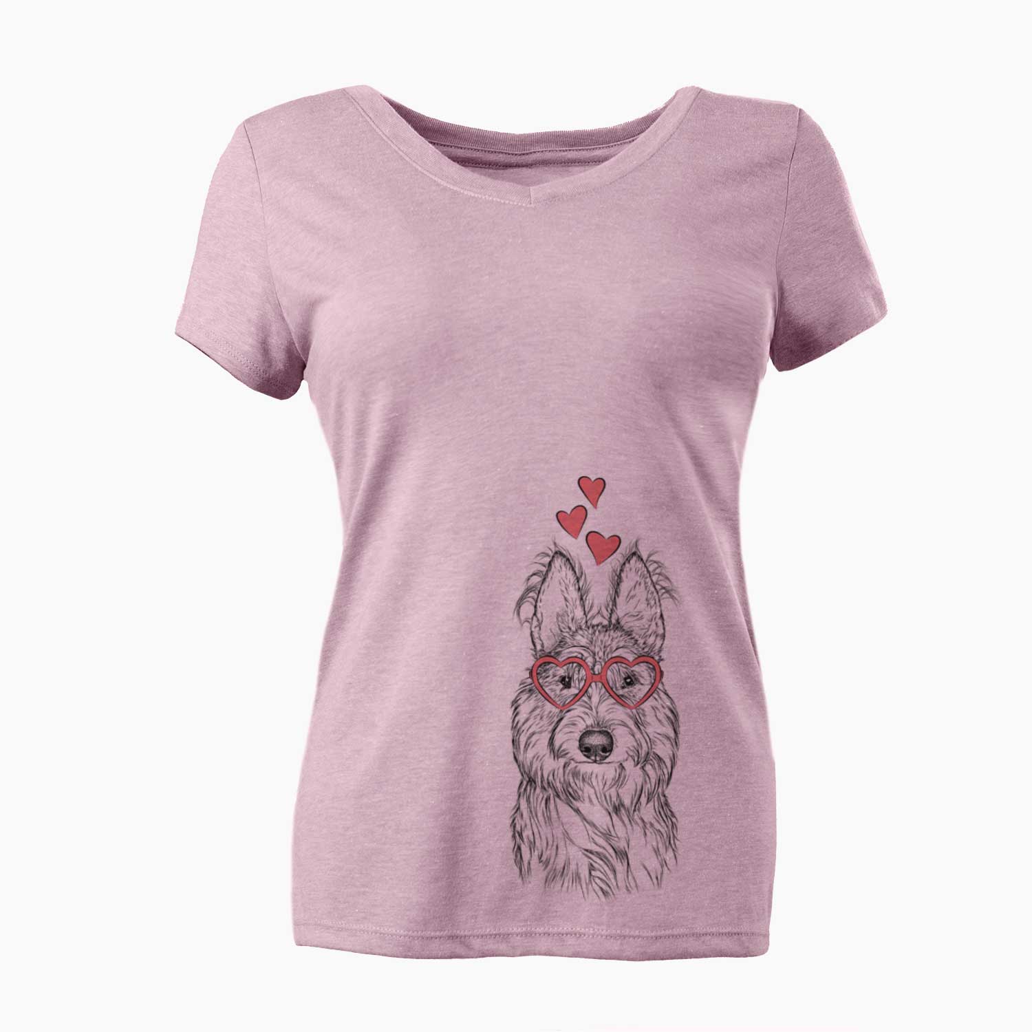 Valentine Luna the Berger Picard - Women's V-neck Shirt