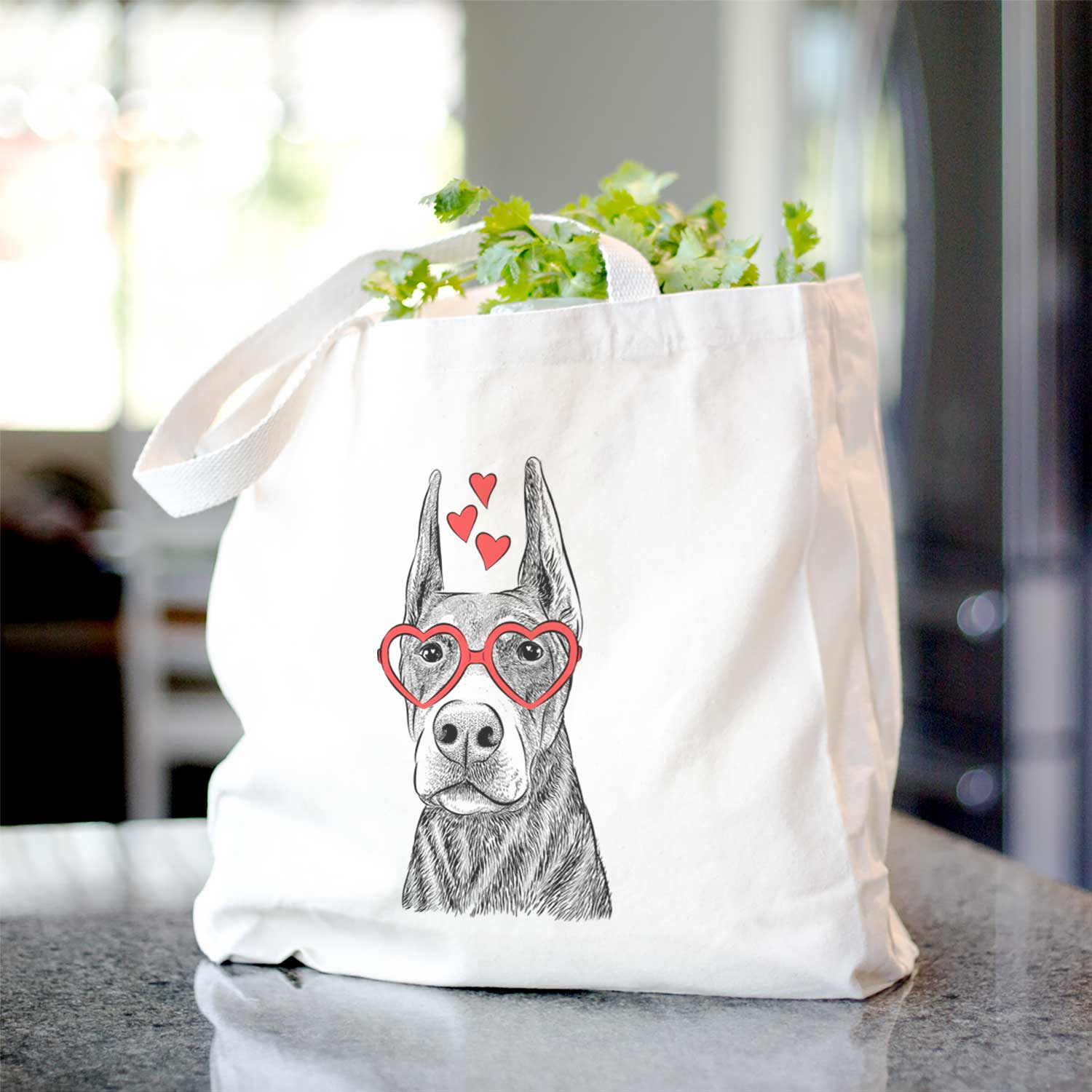 Luna the Doberman Pinscher - Tote Bag