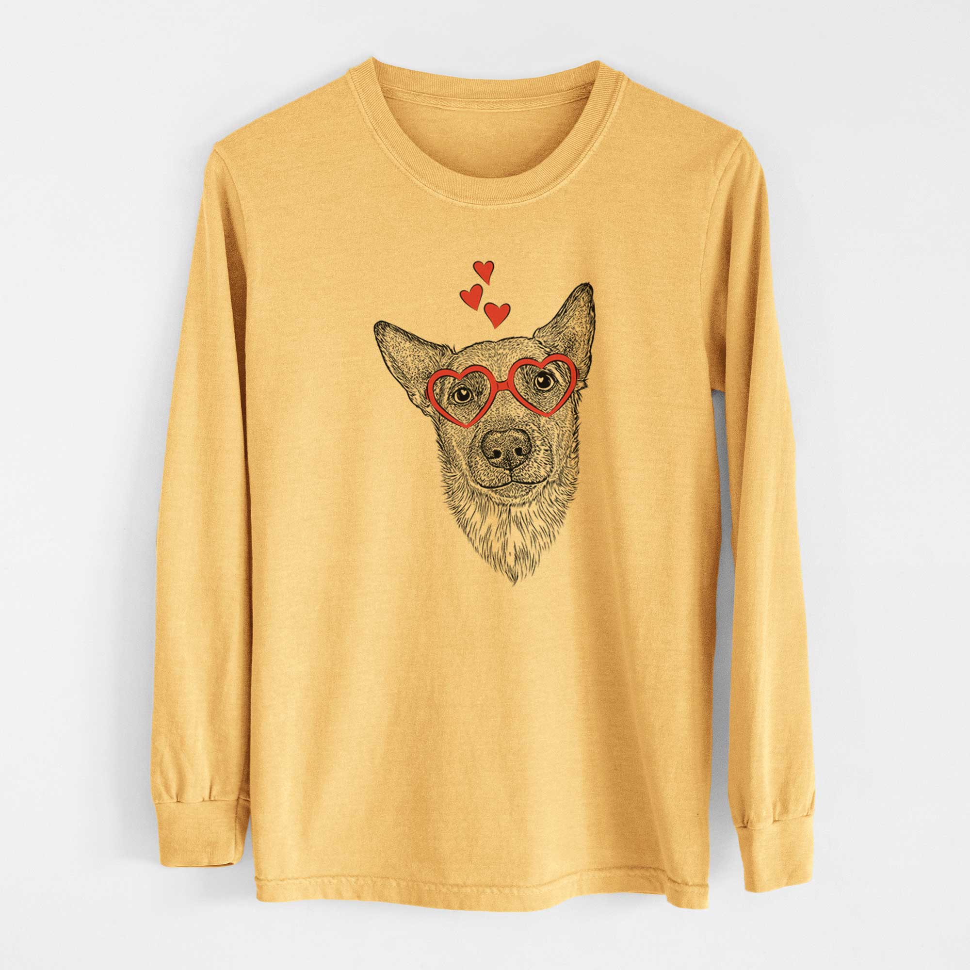 Valentine Luna the Shepherd Mix - Heavyweight 100% Cotton Long Sleeve