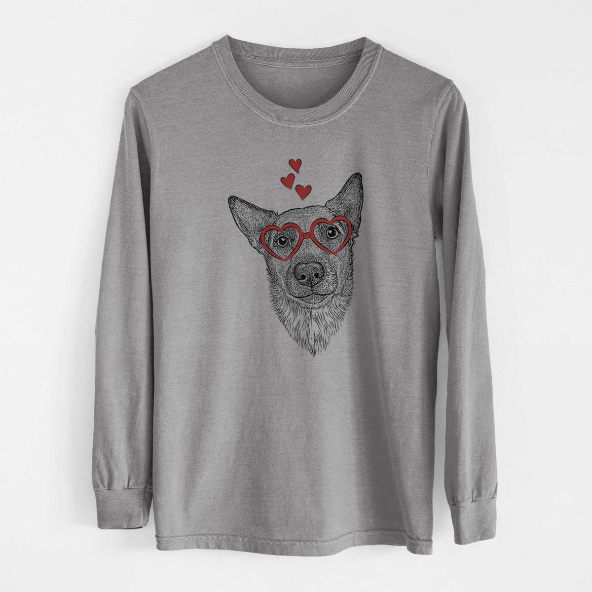 Valentine Luna the Shepherd Mix - Heavyweight 100% Cotton Long Sleeve