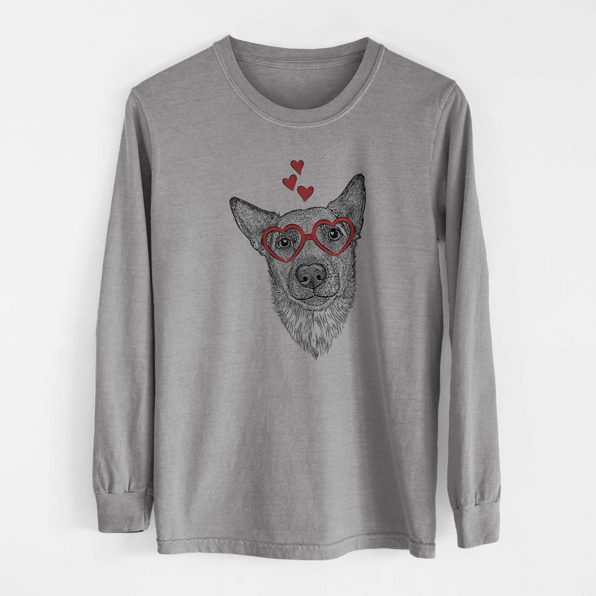 Valentine Luna the Shepherd Mix - Heavyweight 100% Cotton Long Sleeve