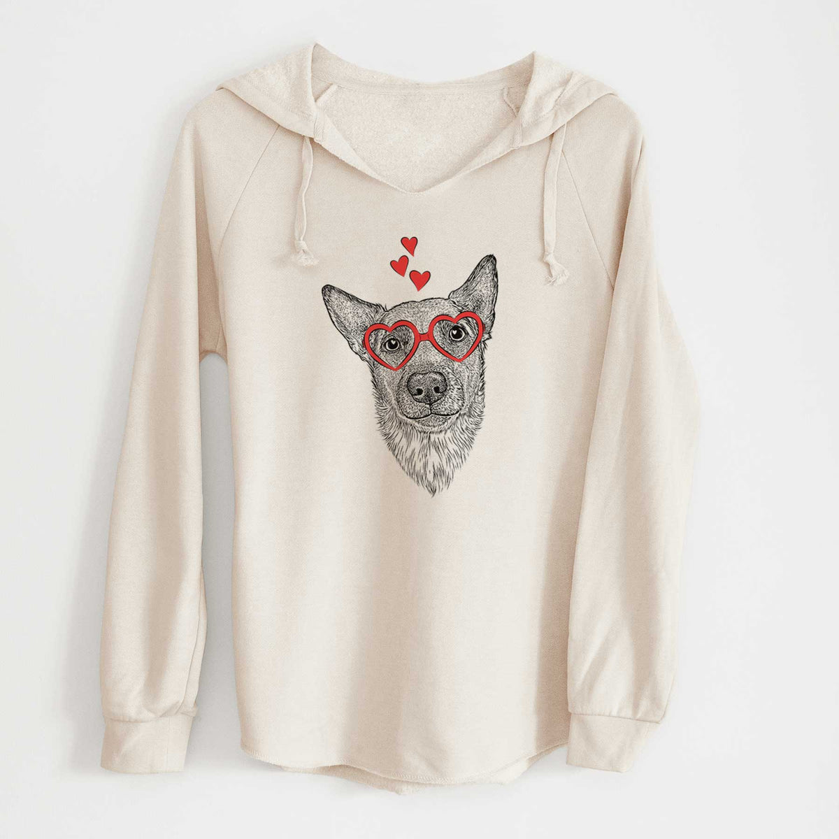 Valentine Luna the Shepherd Mix - Cali Wave Hooded Sweatshirt