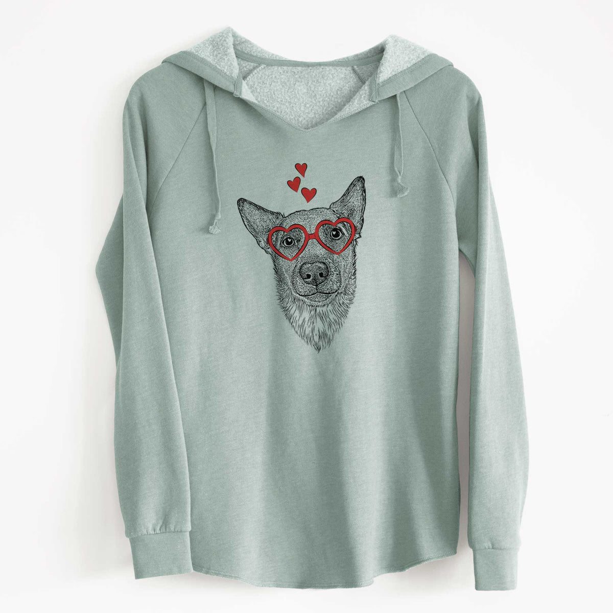 Valentine Luna the Shepherd Mix - Cali Wave Hooded Sweatshirt